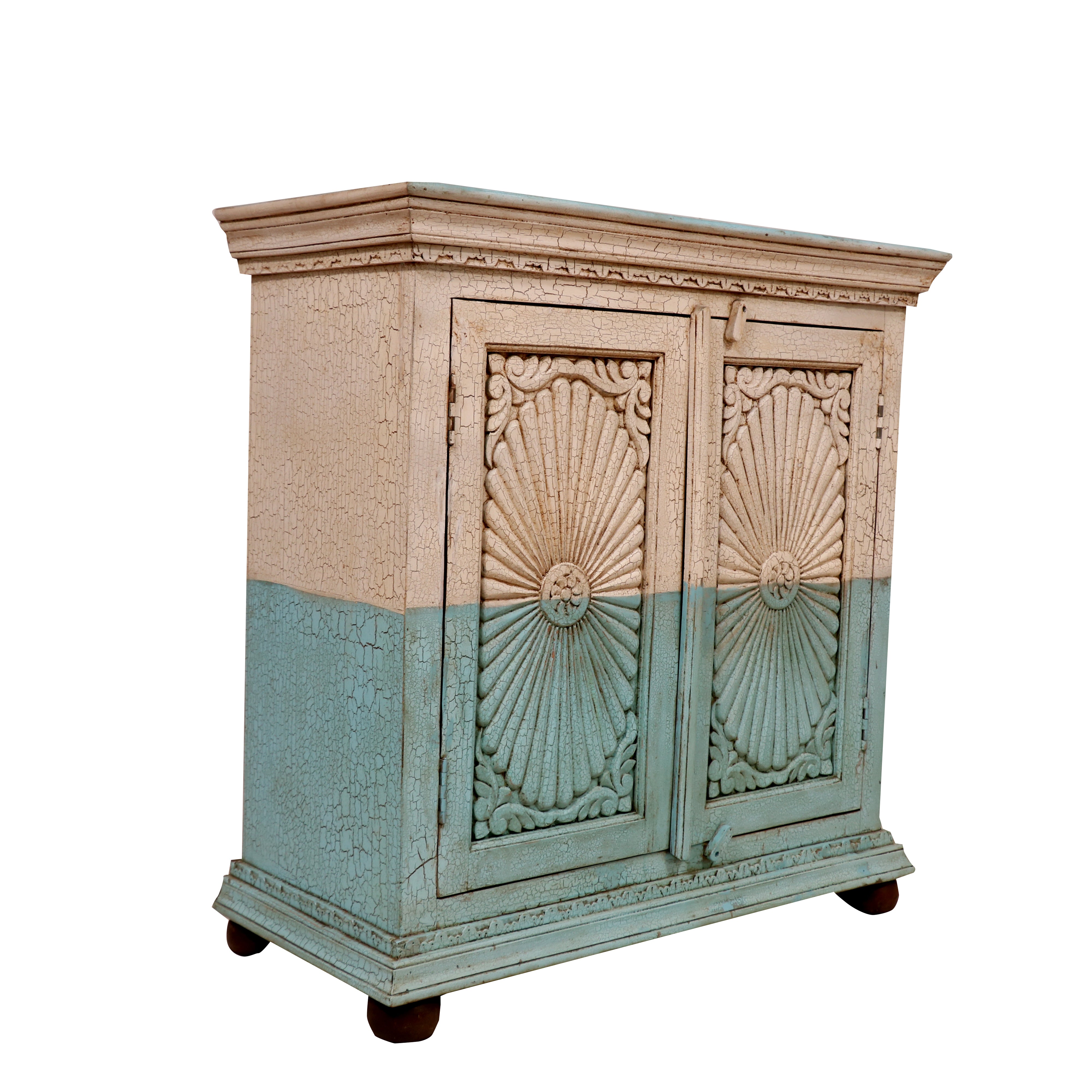 Wooden Dual Tone Vintage Cupboard Cupboard