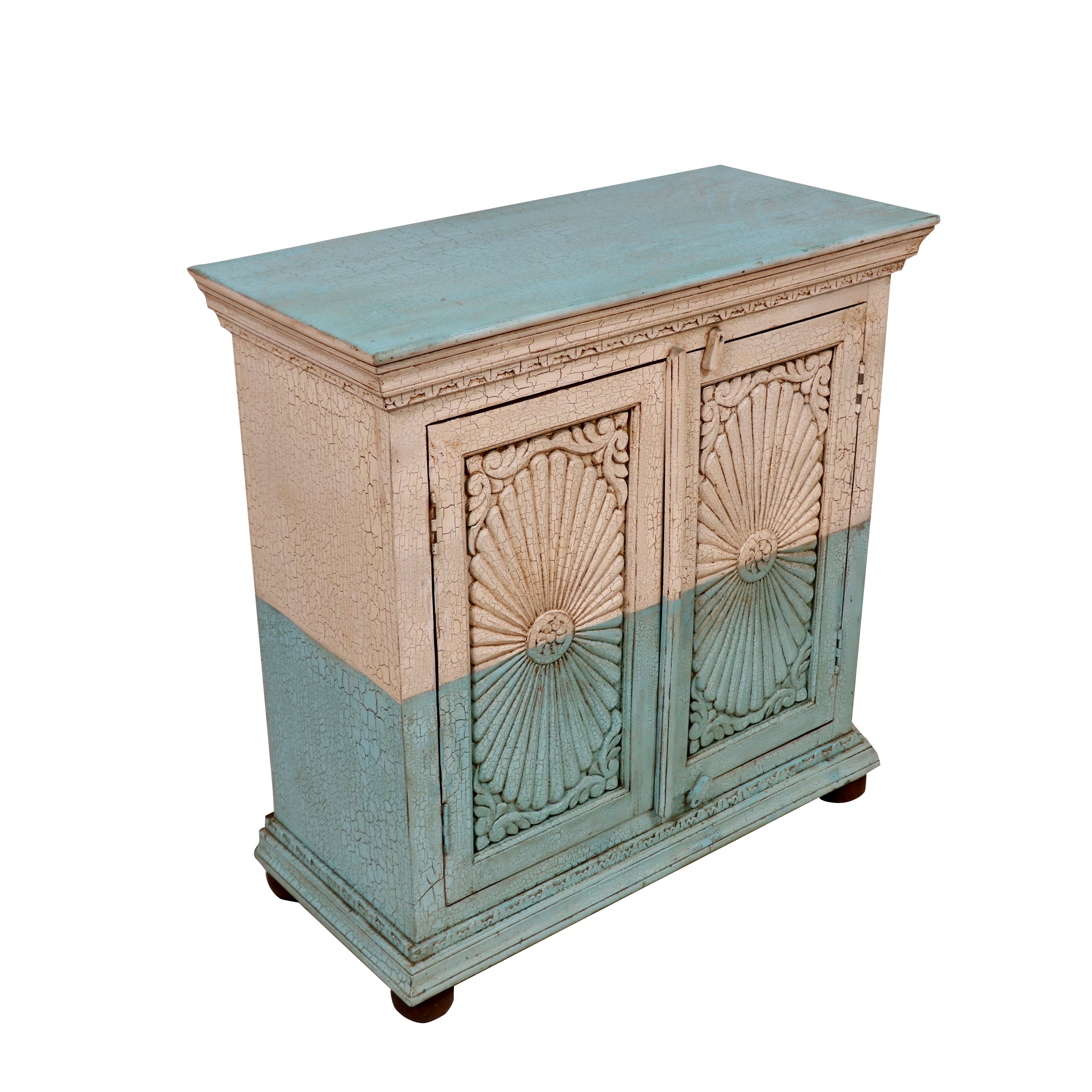 Wooden Dual Tone Vintage Cupboard Cupboard