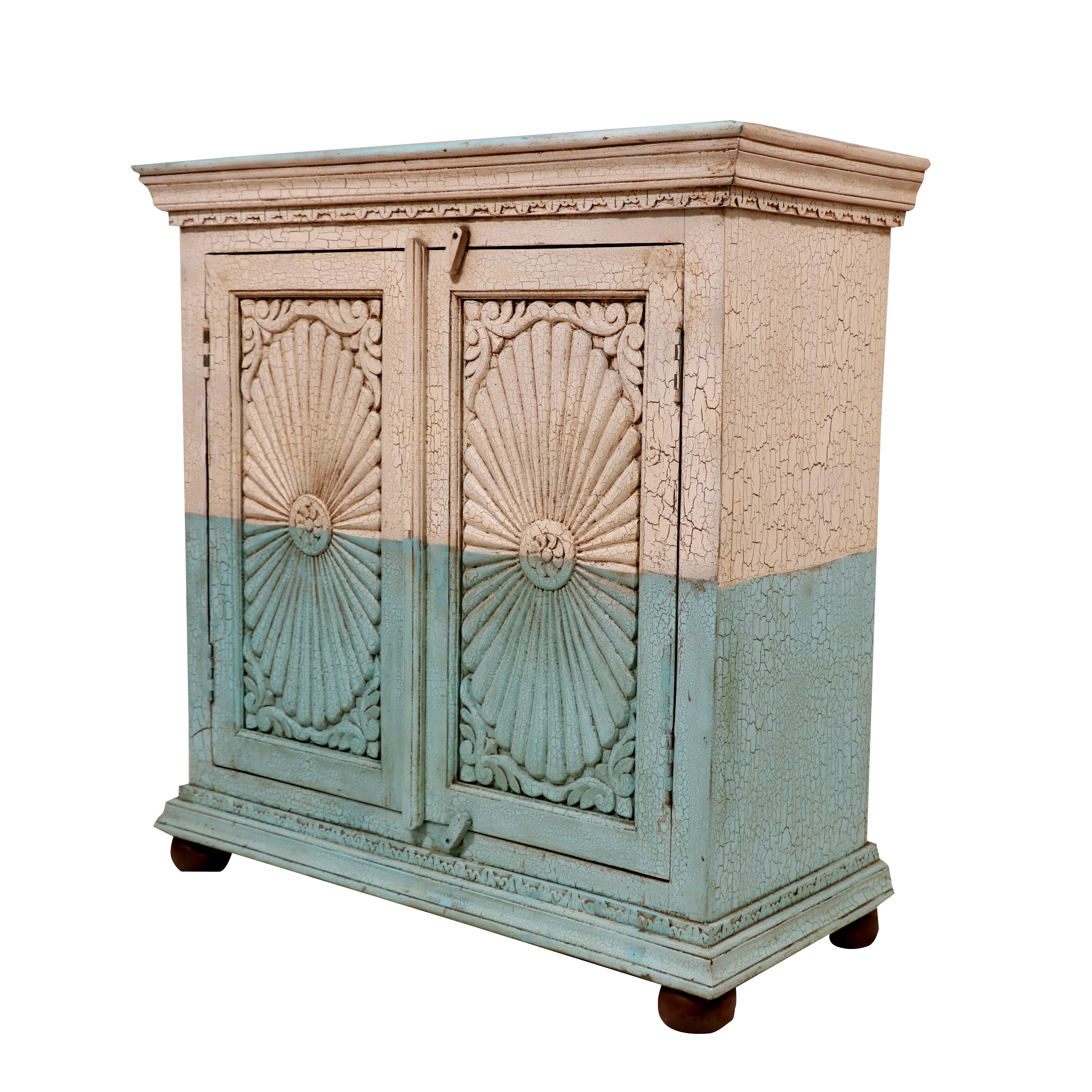 Wooden Dual Tone Vintage Cupboard Cupboard