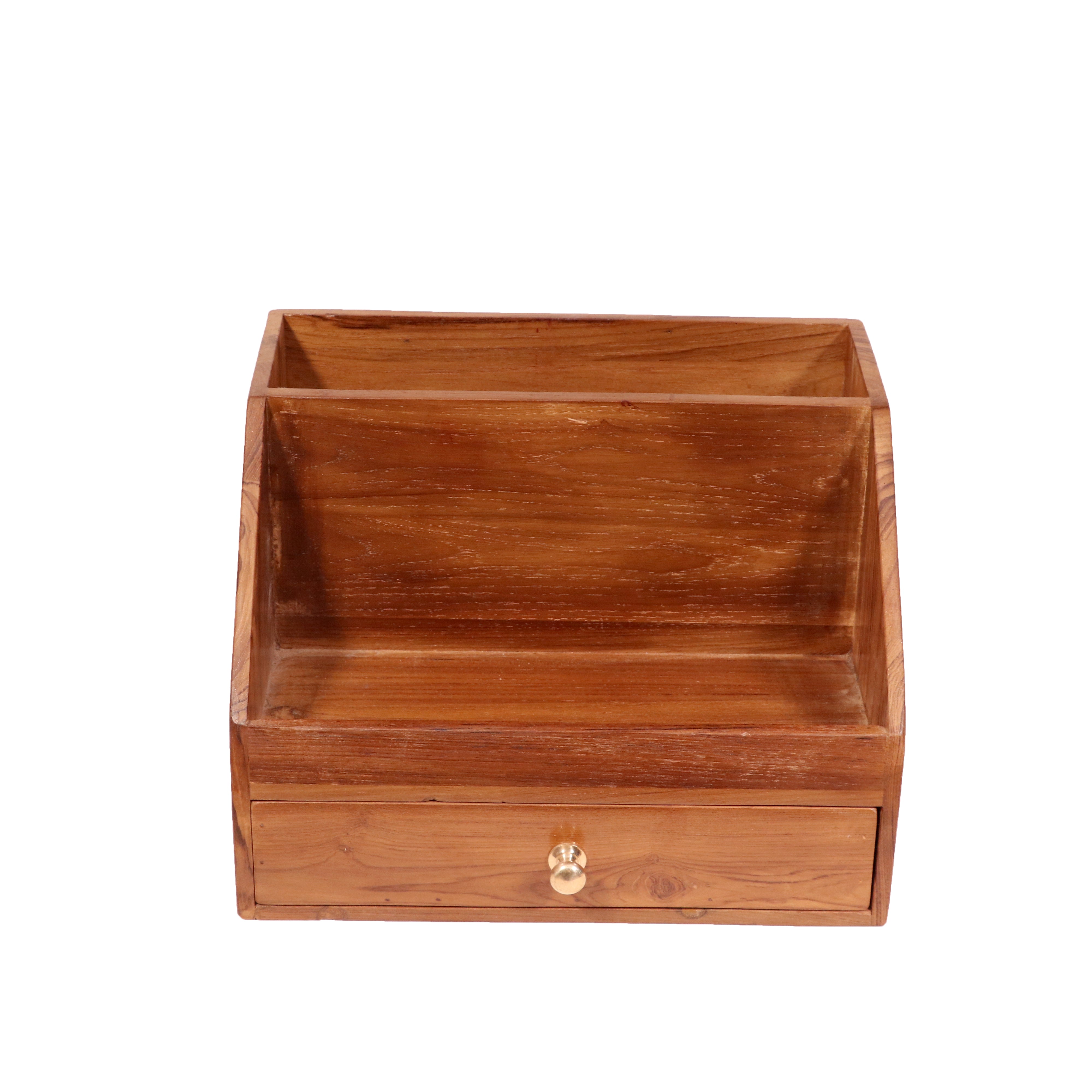 Aesthetic Small Wooden Single Drawer Desk Organizer Desk Organizer