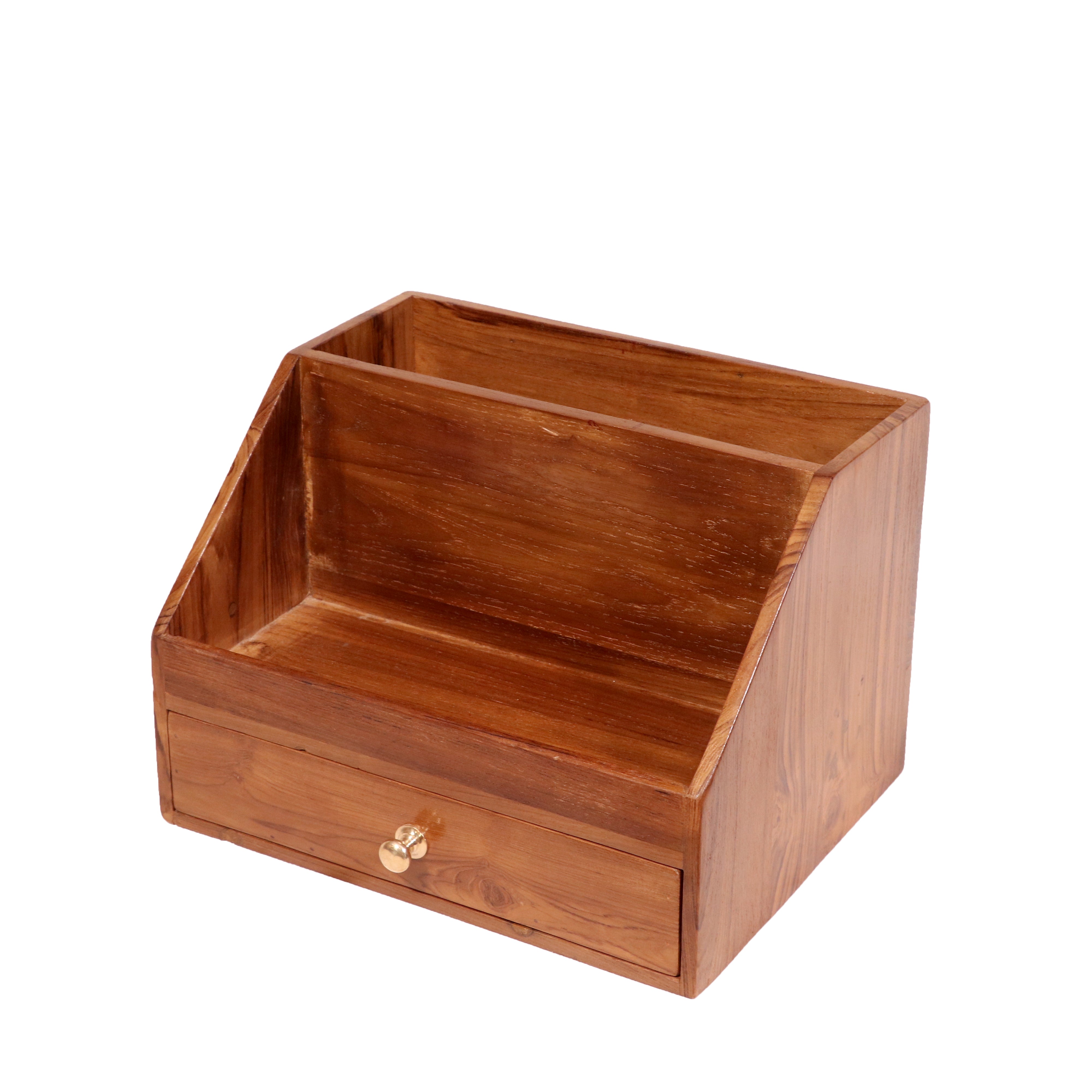 Aesthetic Small Wooden Single Drawer Desk Organizer Desk Organizer
