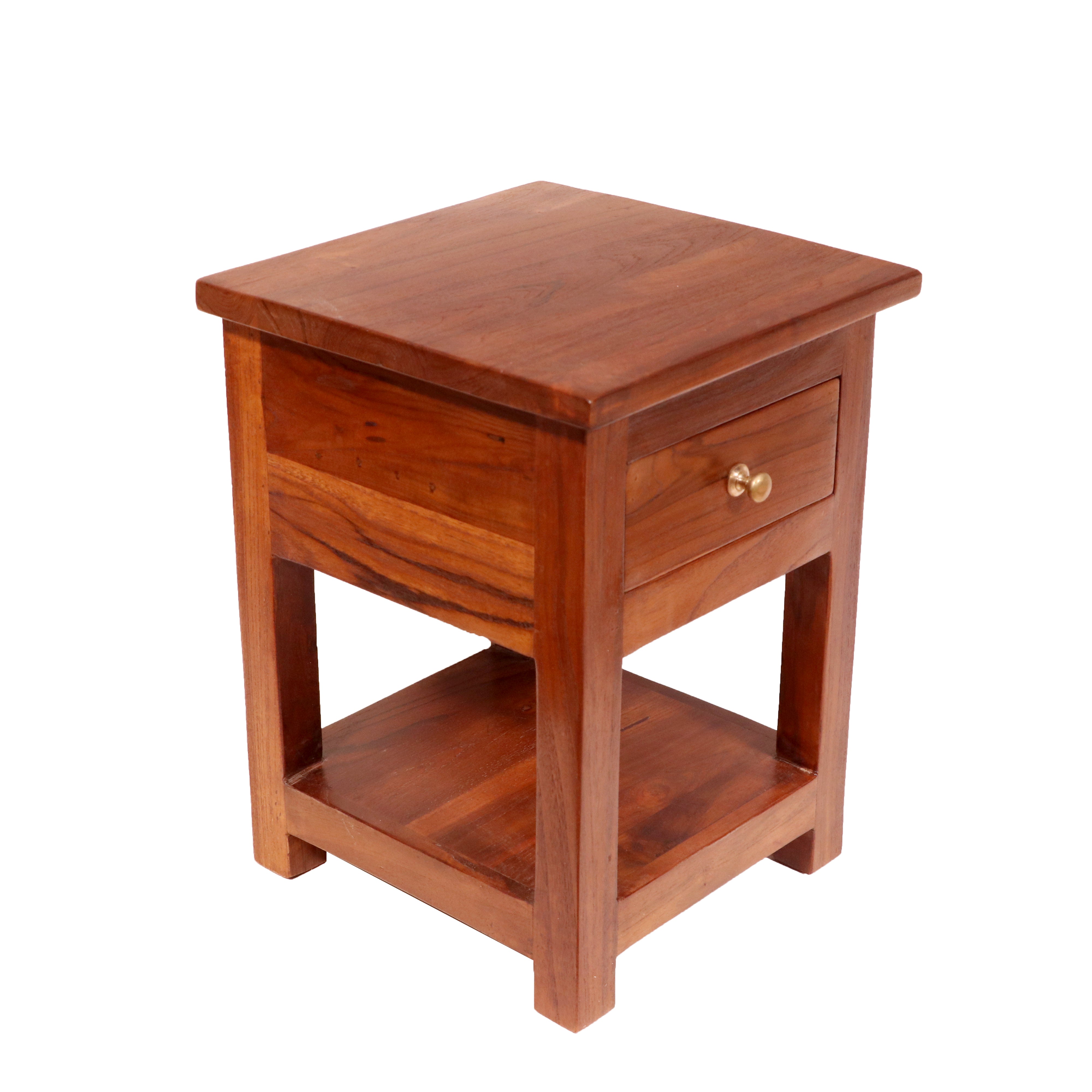 Solid wood one drawer rack style bedside Bedside