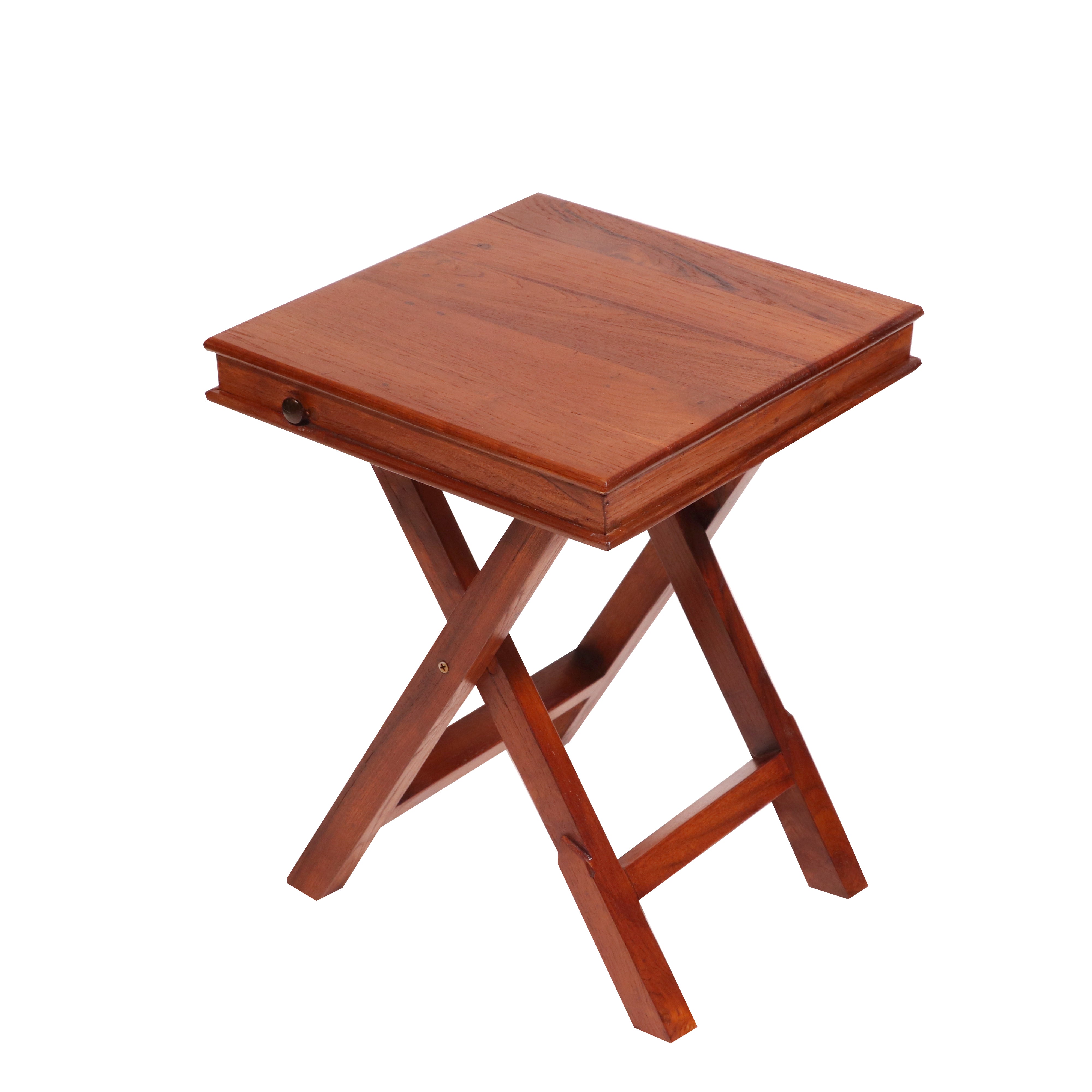 Simple Criss Cross Stool Dining Table