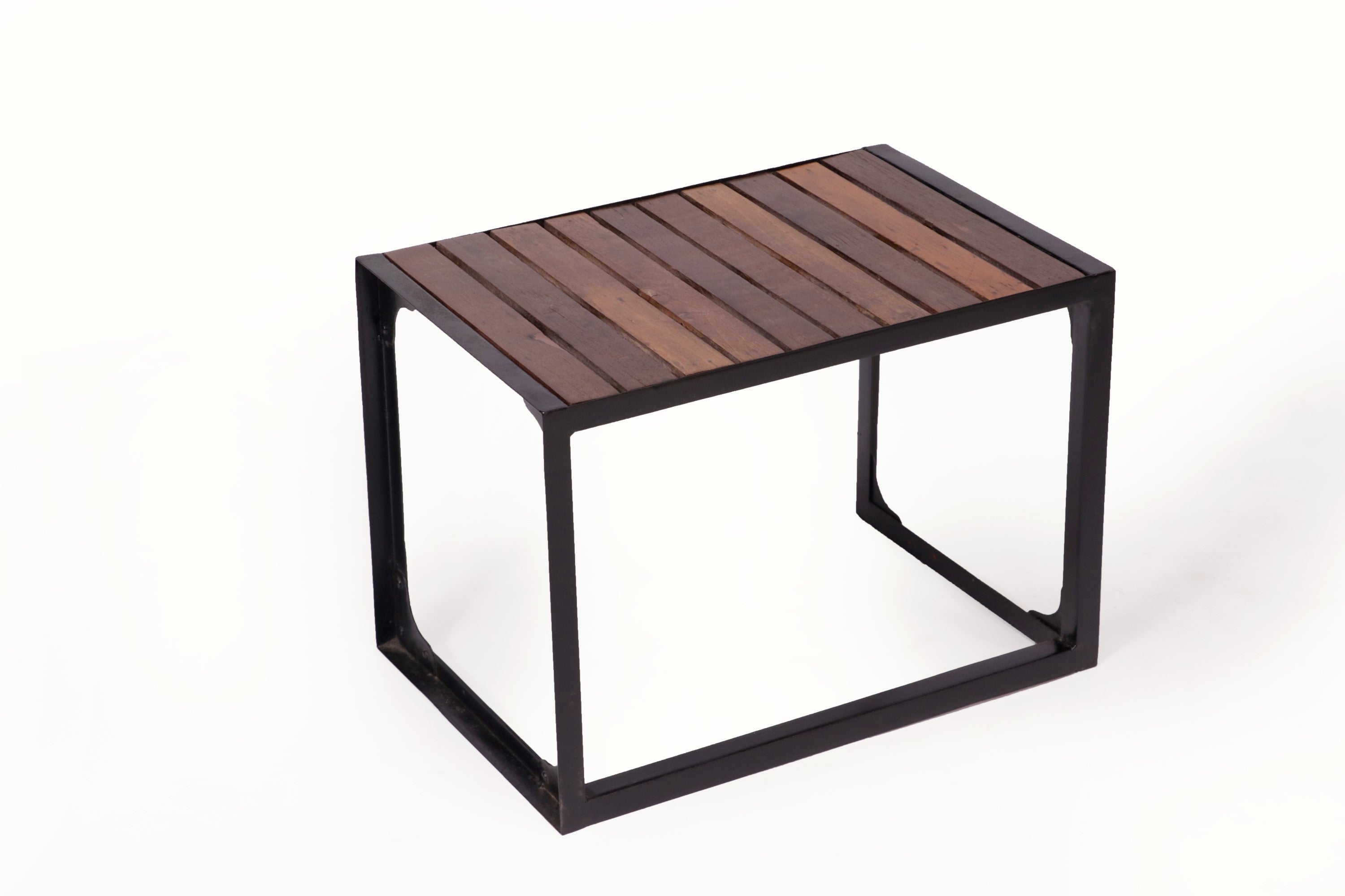 Wooden Metallic Frame Table Stand Stool