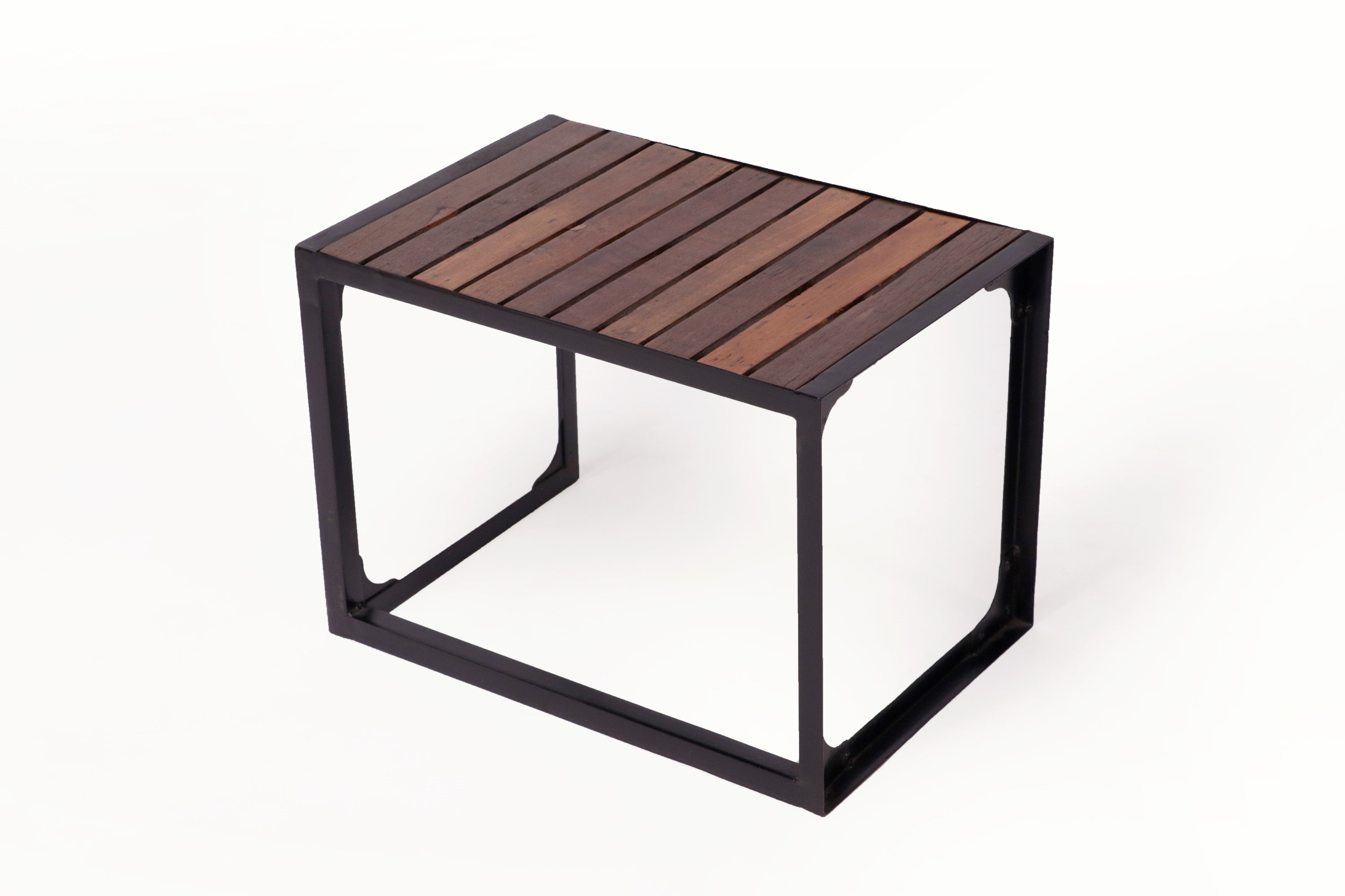 Wooden Metallic Frame Table Stand Large (21 x 14 x 15 Inch) Stool