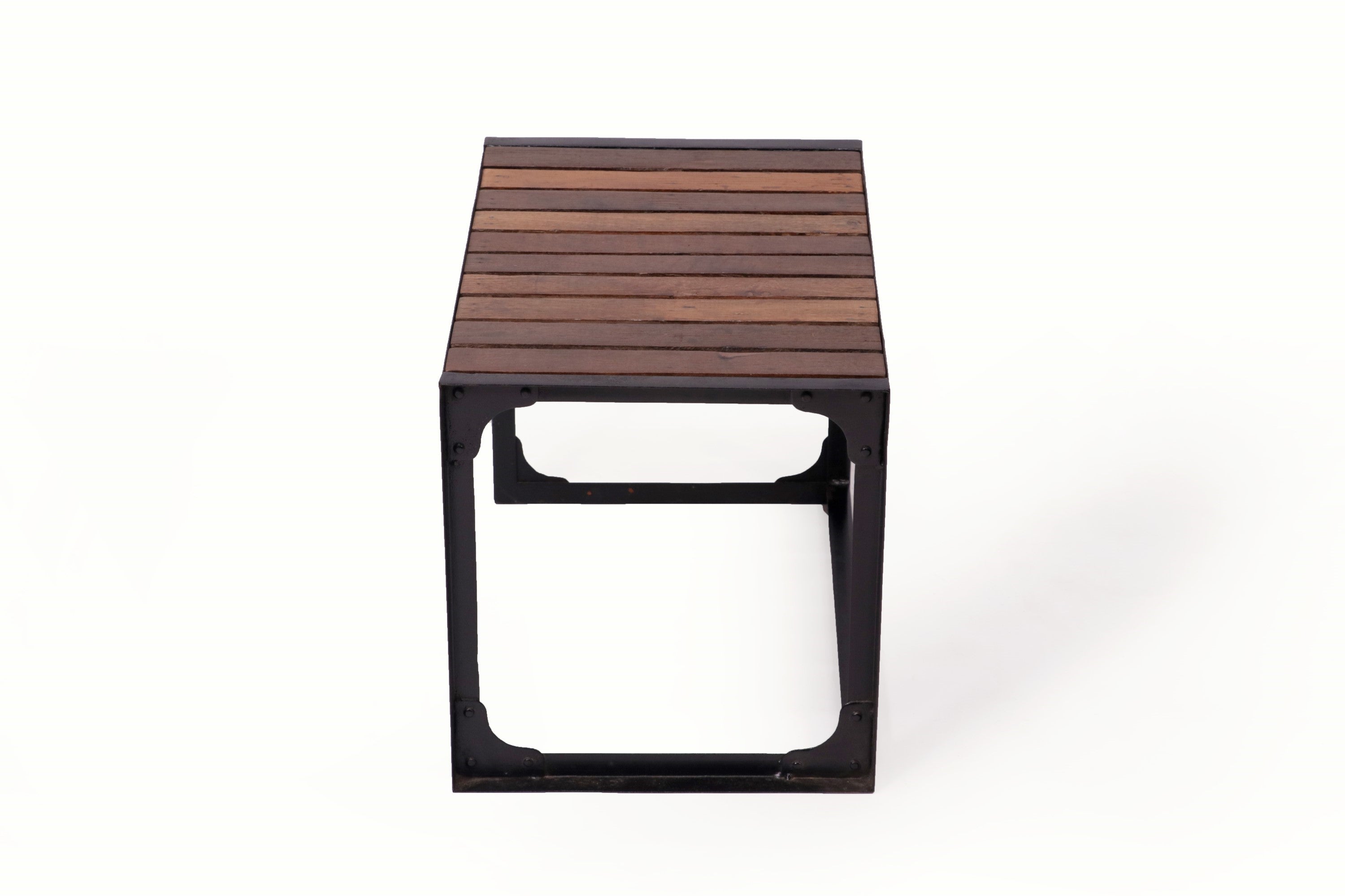 Wooden Metallic Frame Table Stand Stool