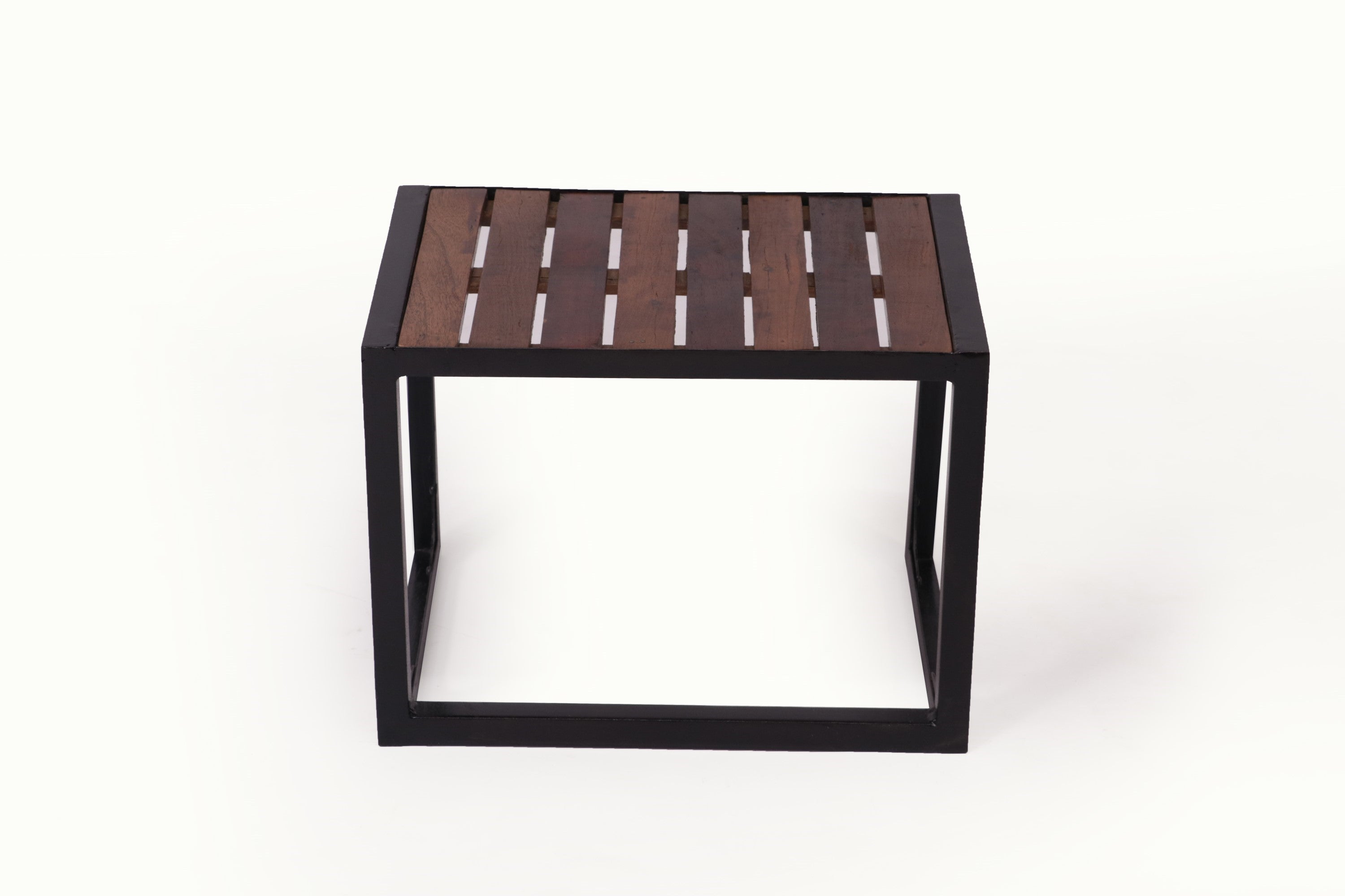 Wooden Metallic Frame Table Stand Stool