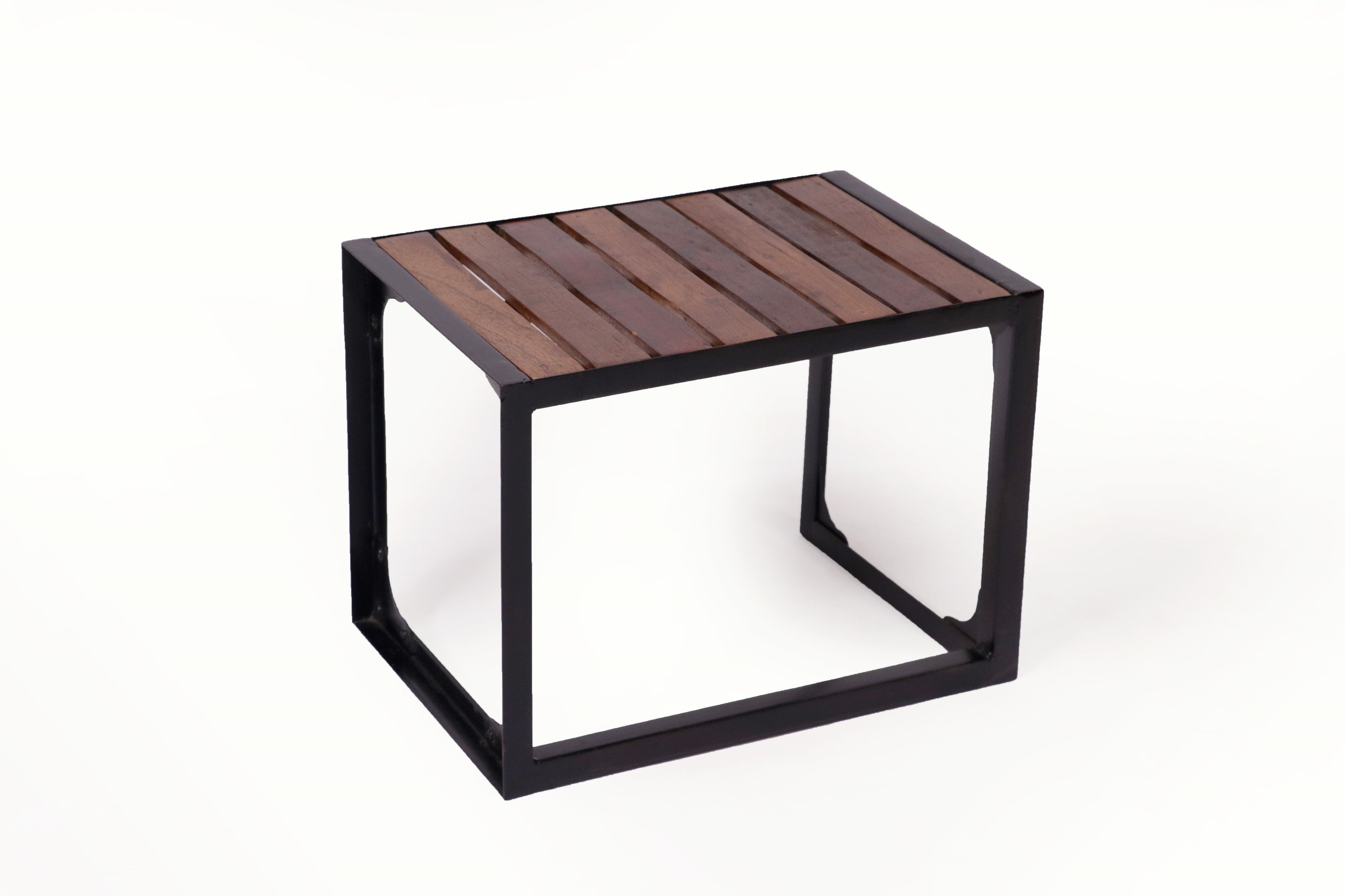 Wooden Metallic Frame Table Stand Stool