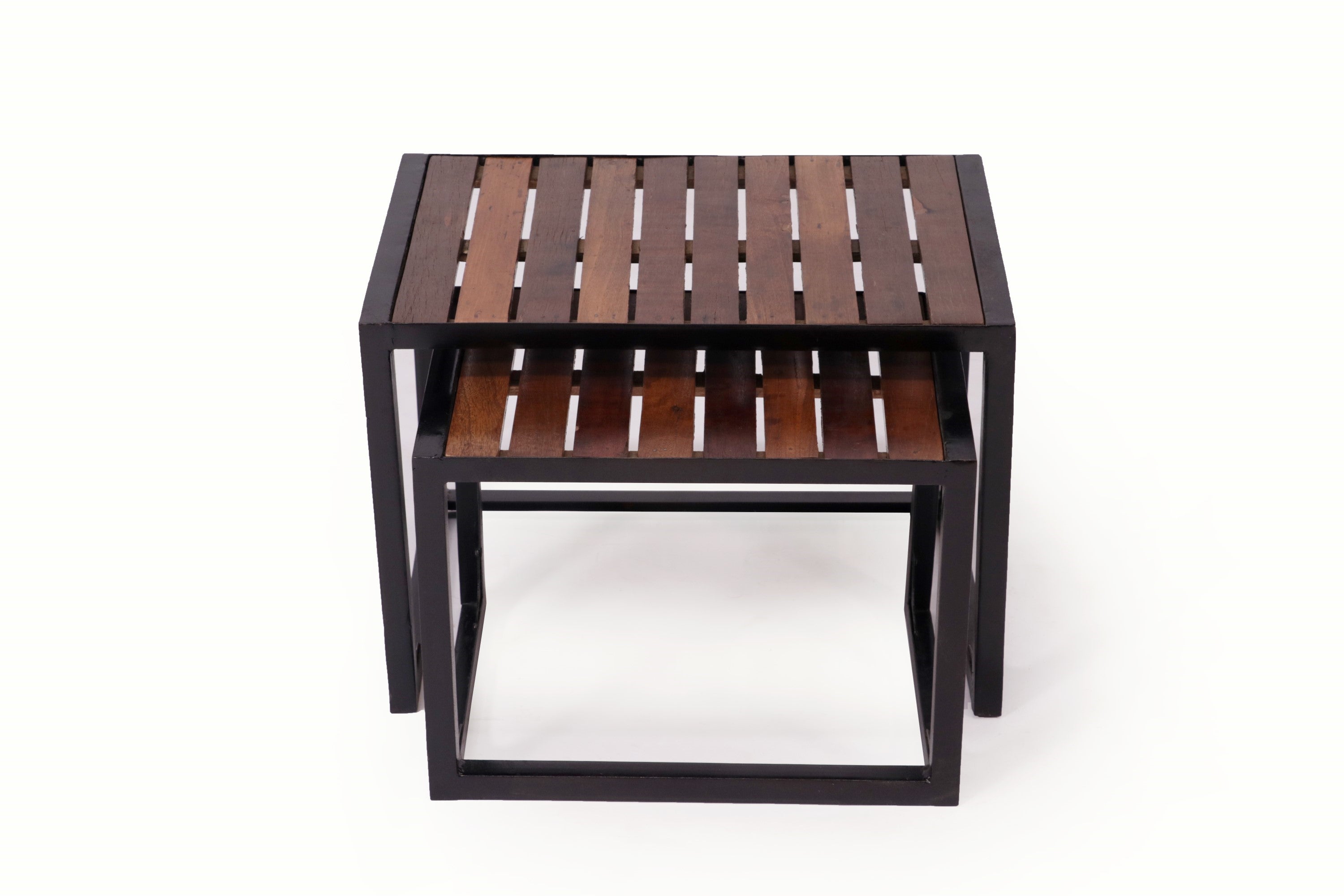 Wooden Metallic Frame Table Stand Stool