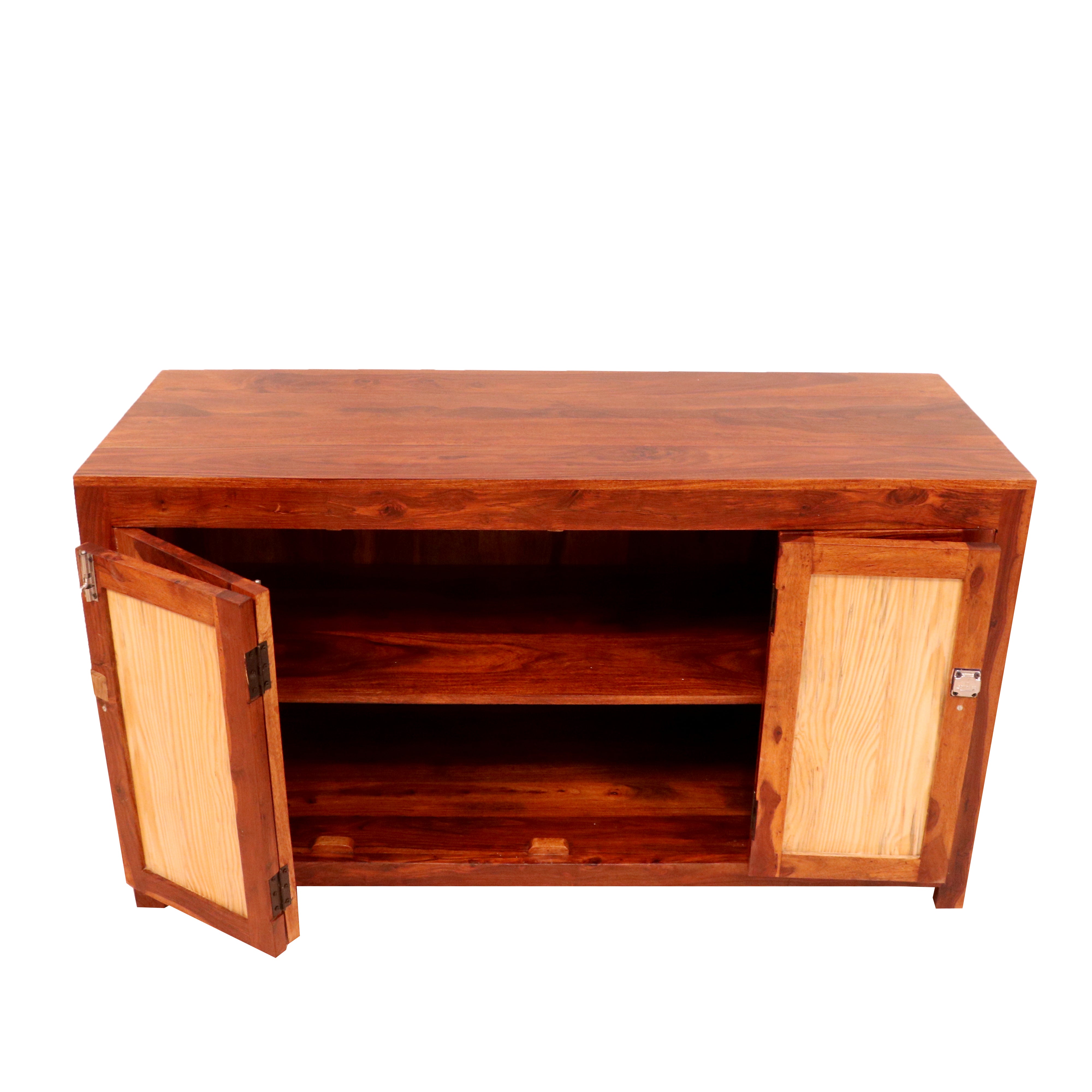 Solid wood 4 collapsible door Cupboard with 2 shelf Cupboard