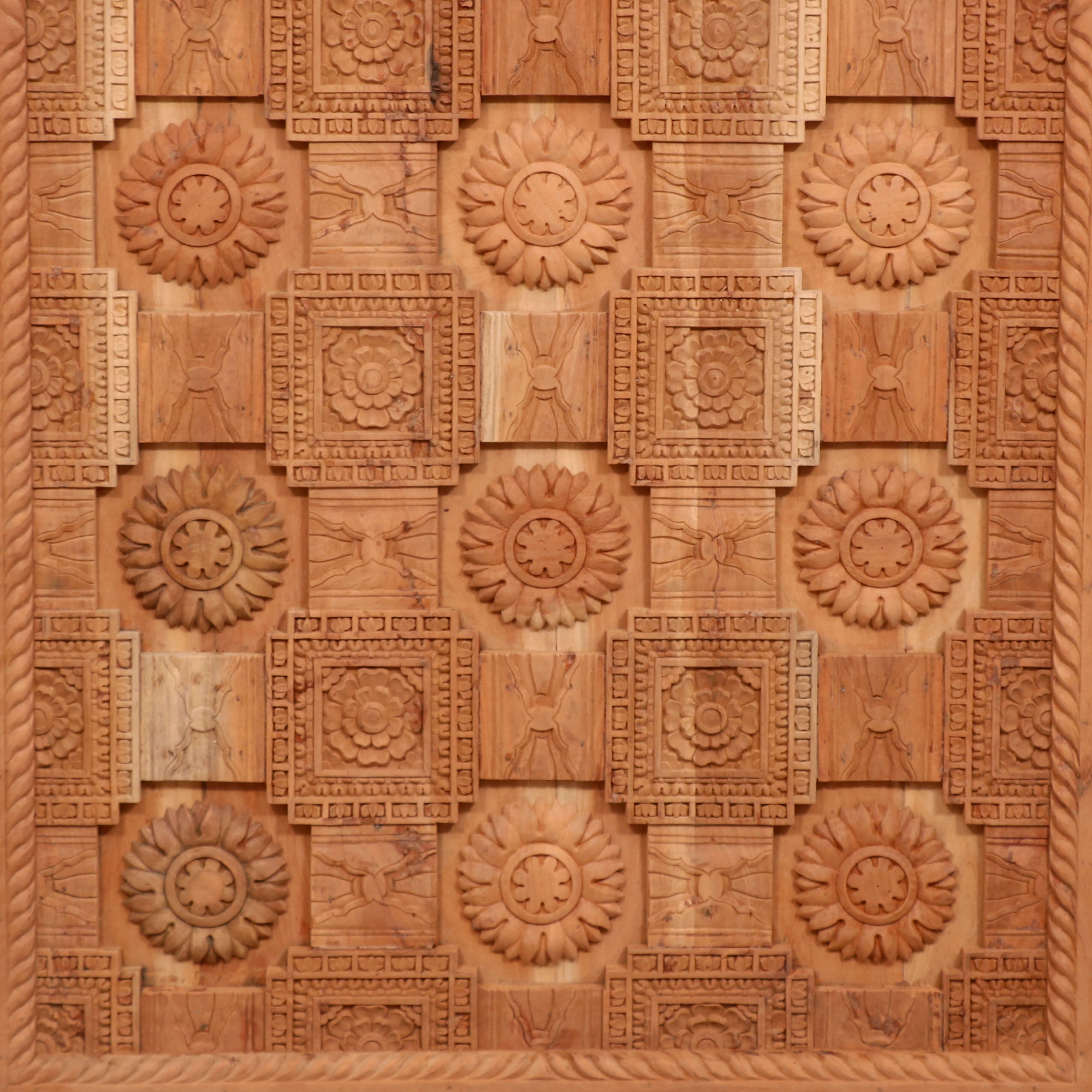 Natural Carved Handmade Wooden Wall Hanging Frame Door