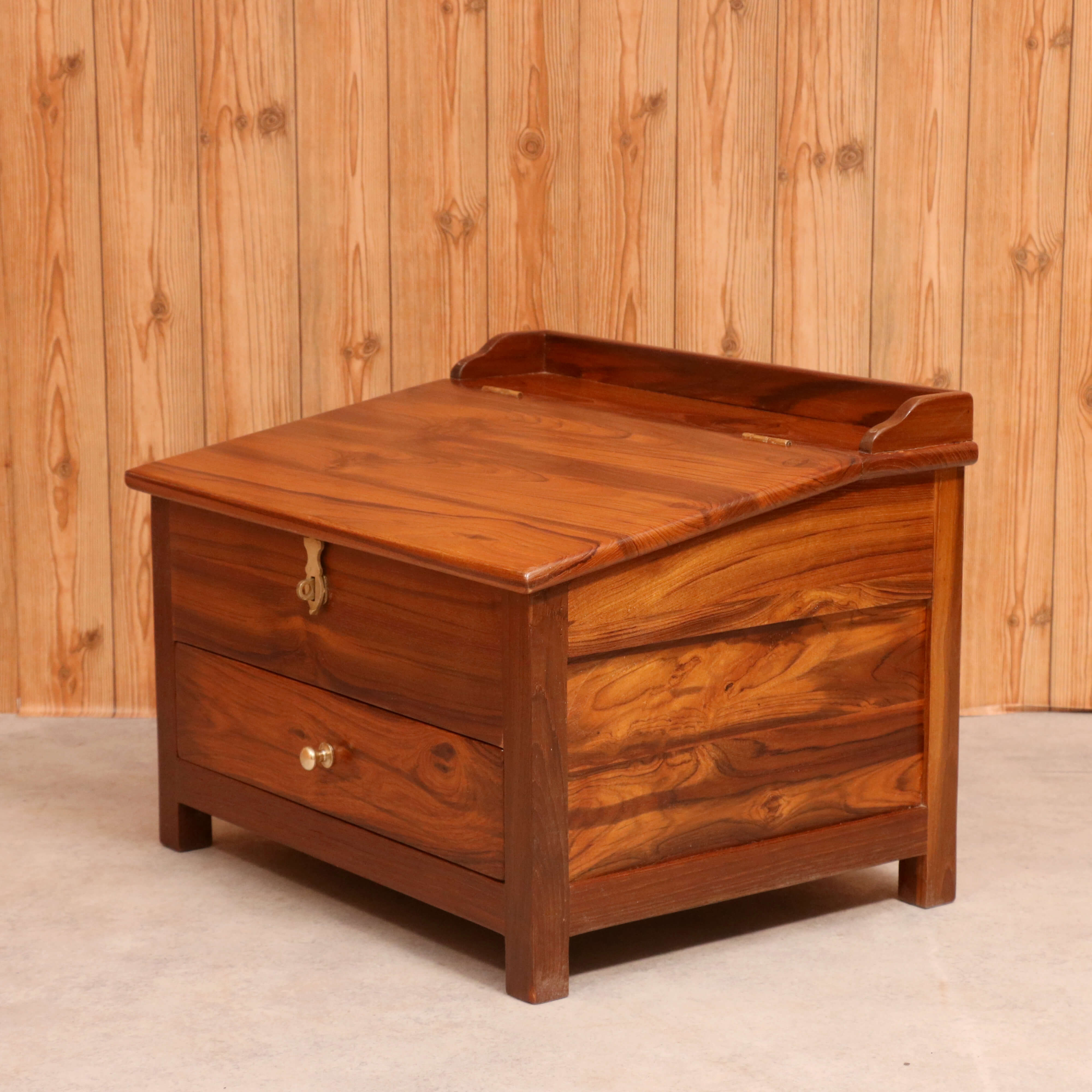Ethnic Wooden Munim Study Table Lapdesk