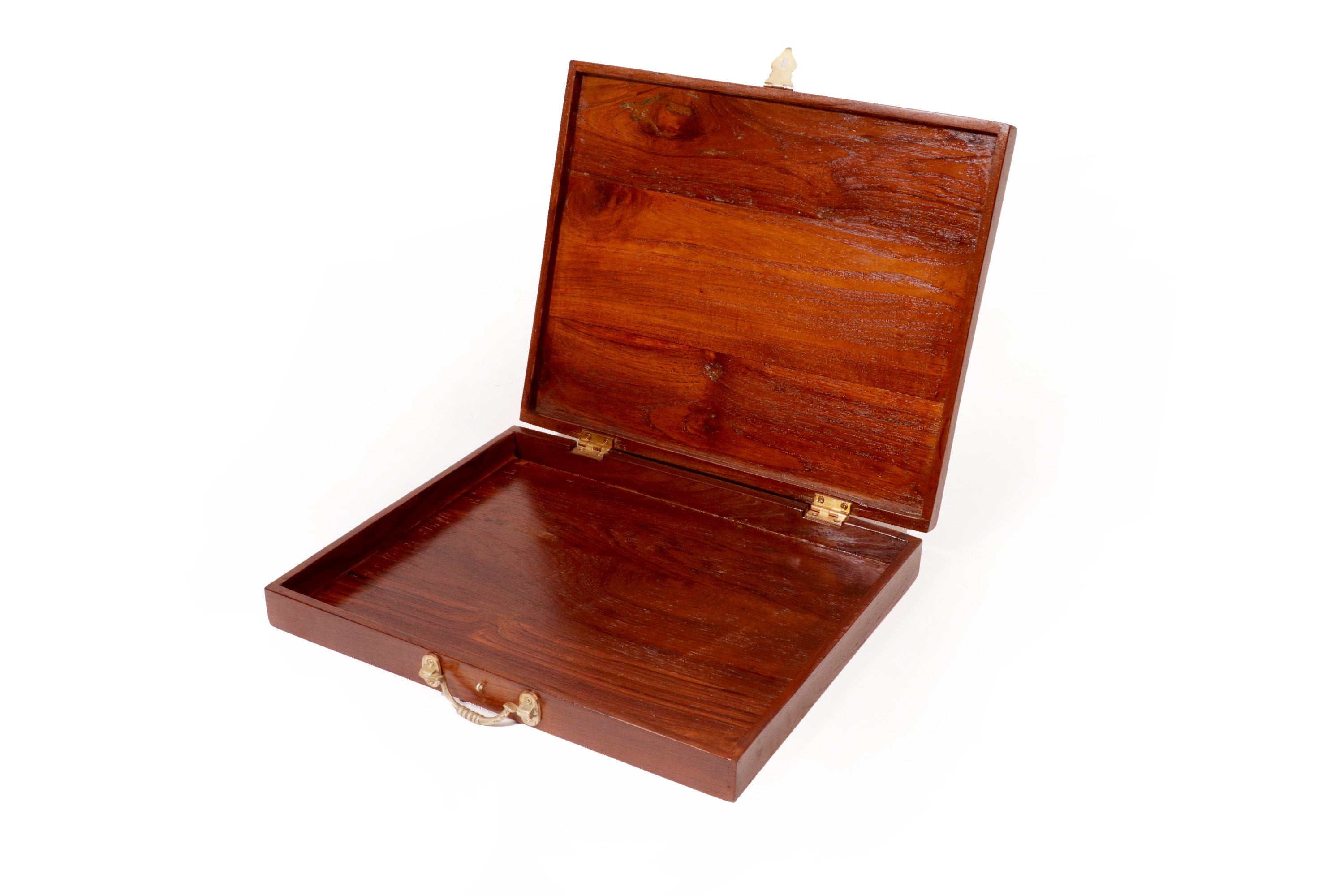 Wooden Carved Flower Petal Box Wooden Box