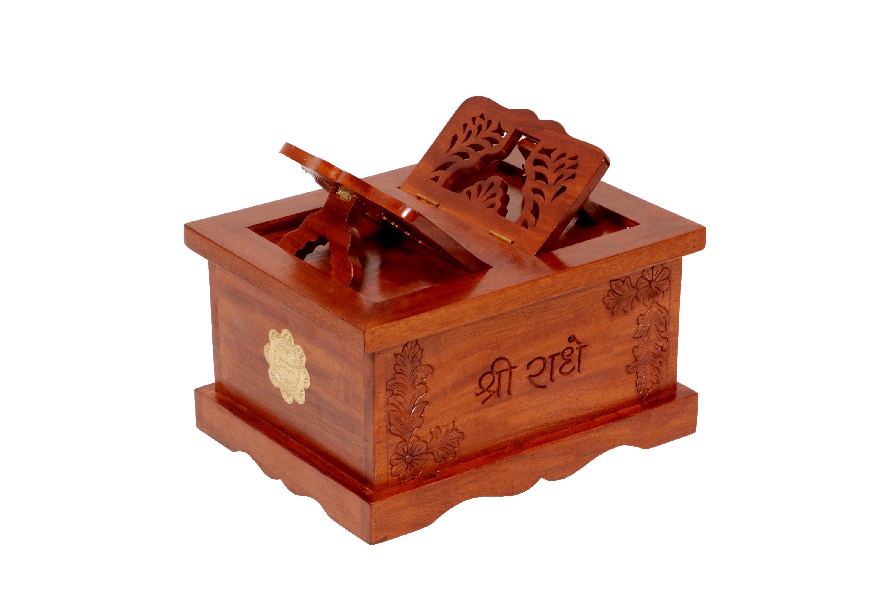 Wooden Religious Book Holder + Storage Sanduk Wooden Box