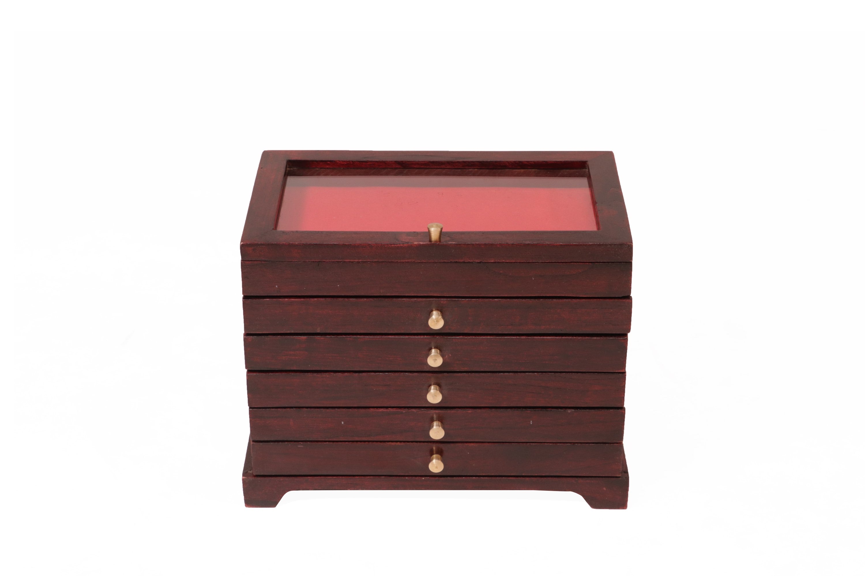 Classic Teakwood Drawer Organizer Wooden Box