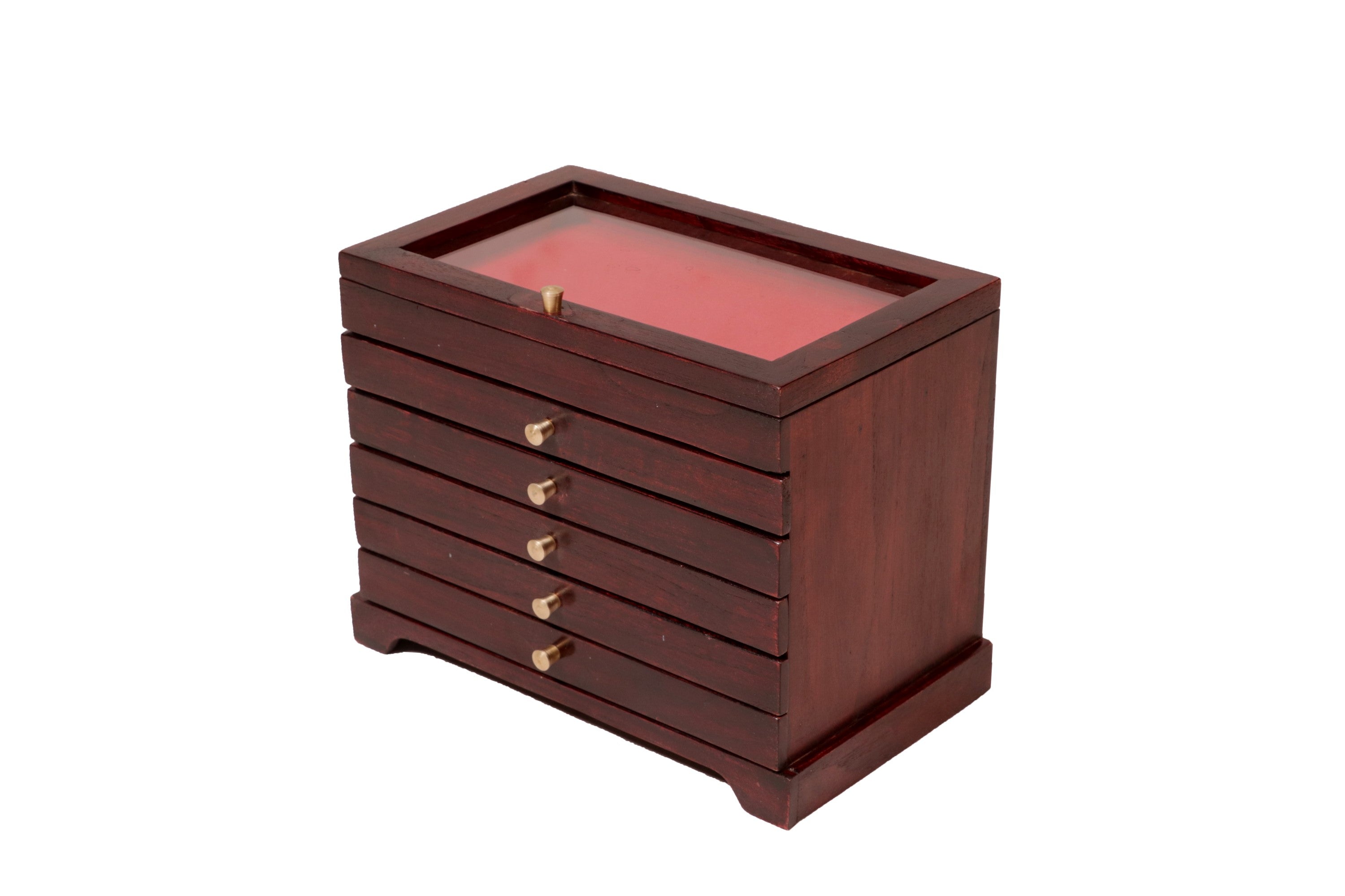 Classic Teakwood Drawer Organizer With Velvet Wooden Box