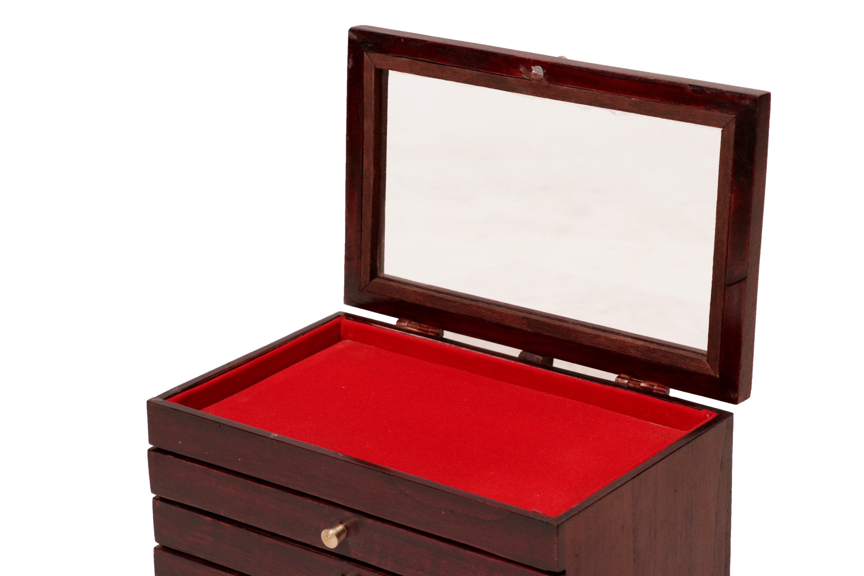 Classic Teakwood Drawer Organizer Wooden Box