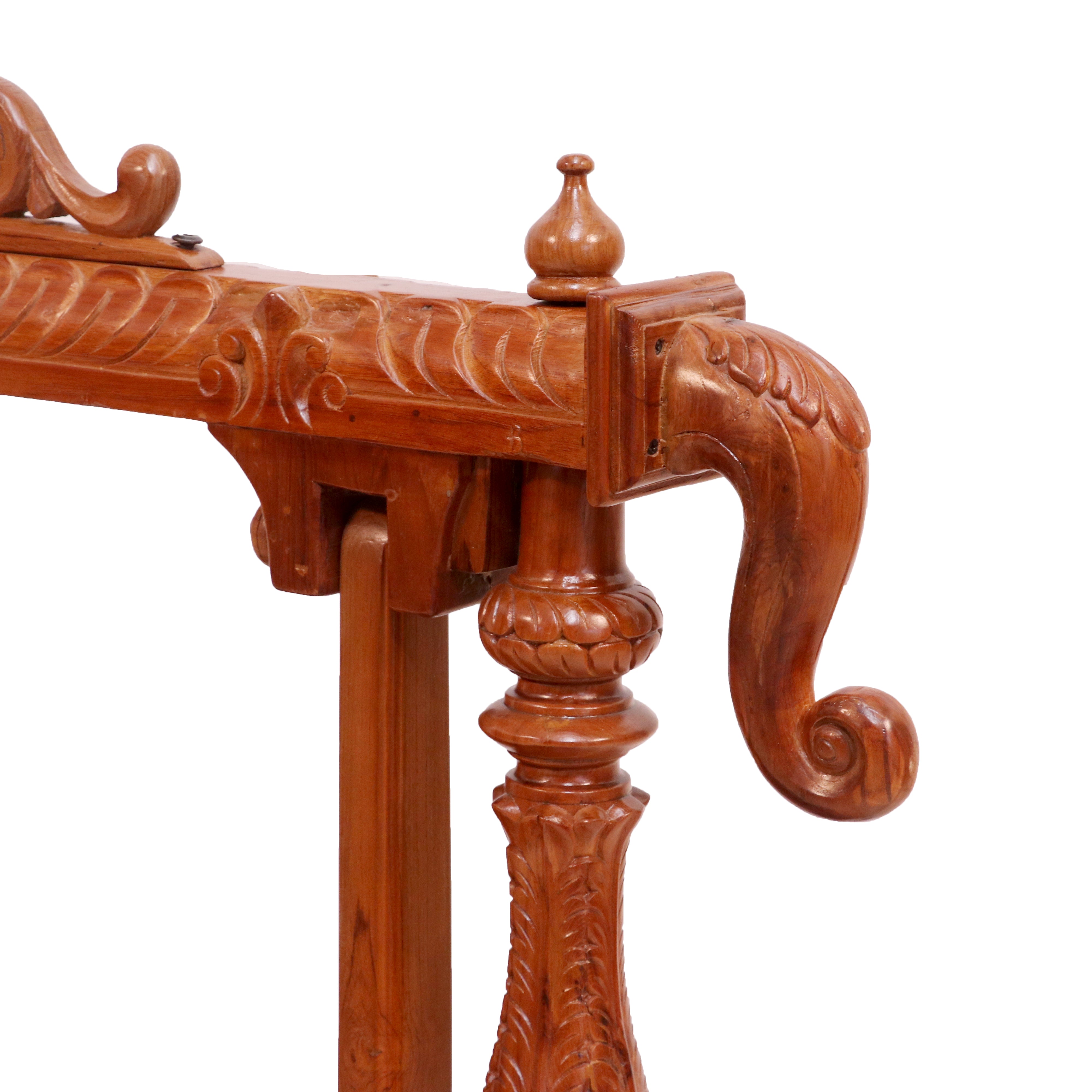 Royal Clove Teak Wooden Natural Brown Handmade Cradle Cradle