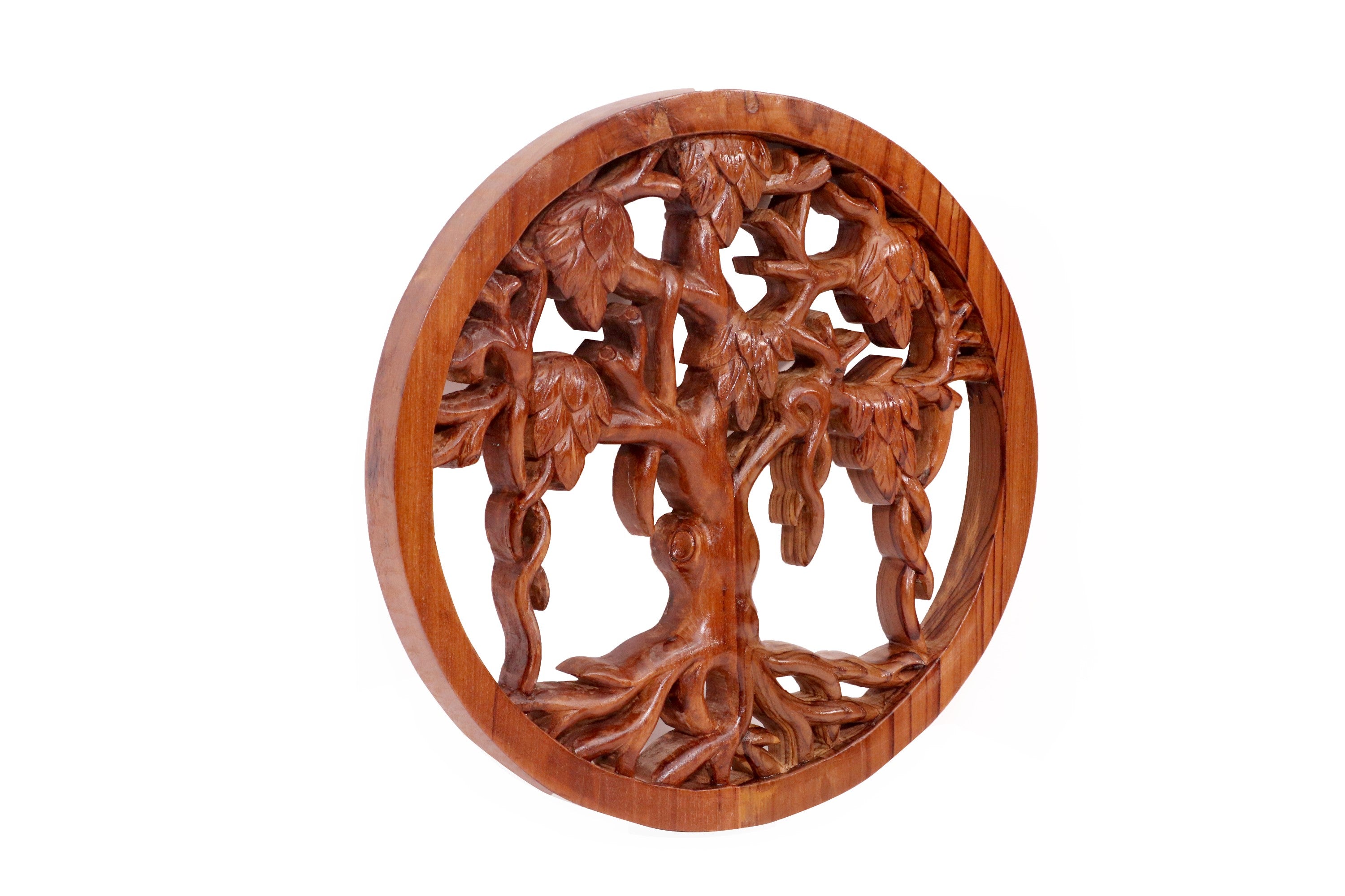 Wooden Teak Ring Tree Wall Decor Wall Decor