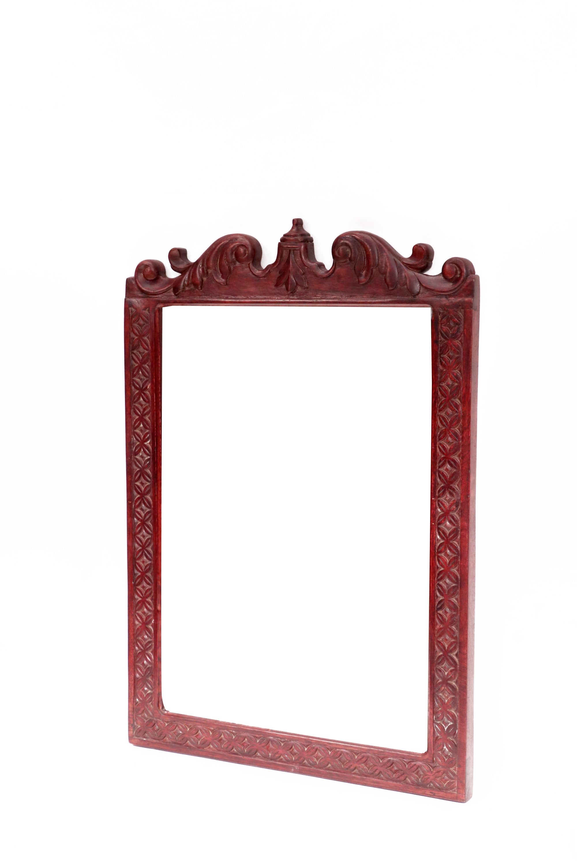 Traditonal design carved wooden boundary mirror Mirror