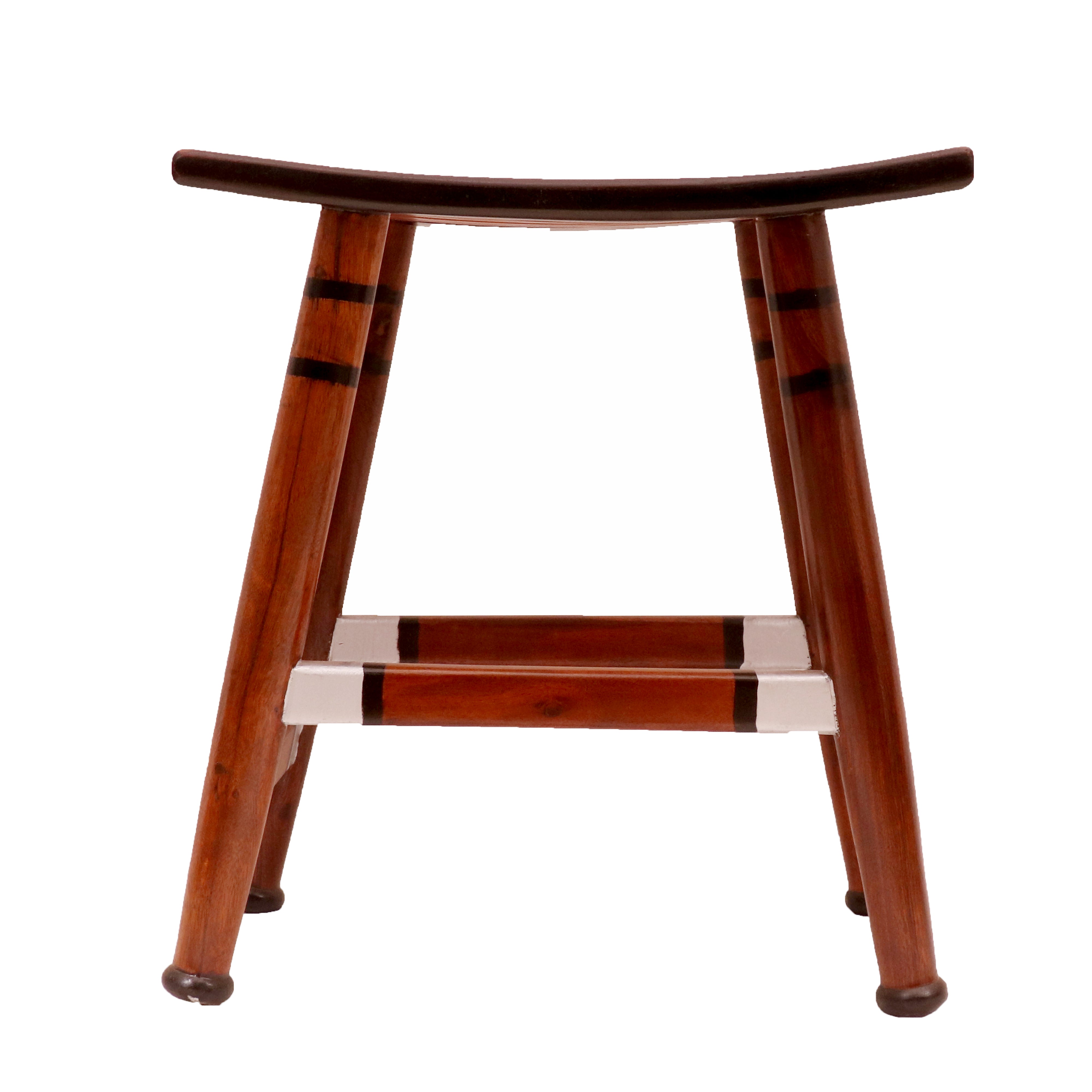 Silver Black Duo Curved Top Contemporary Stool Stool