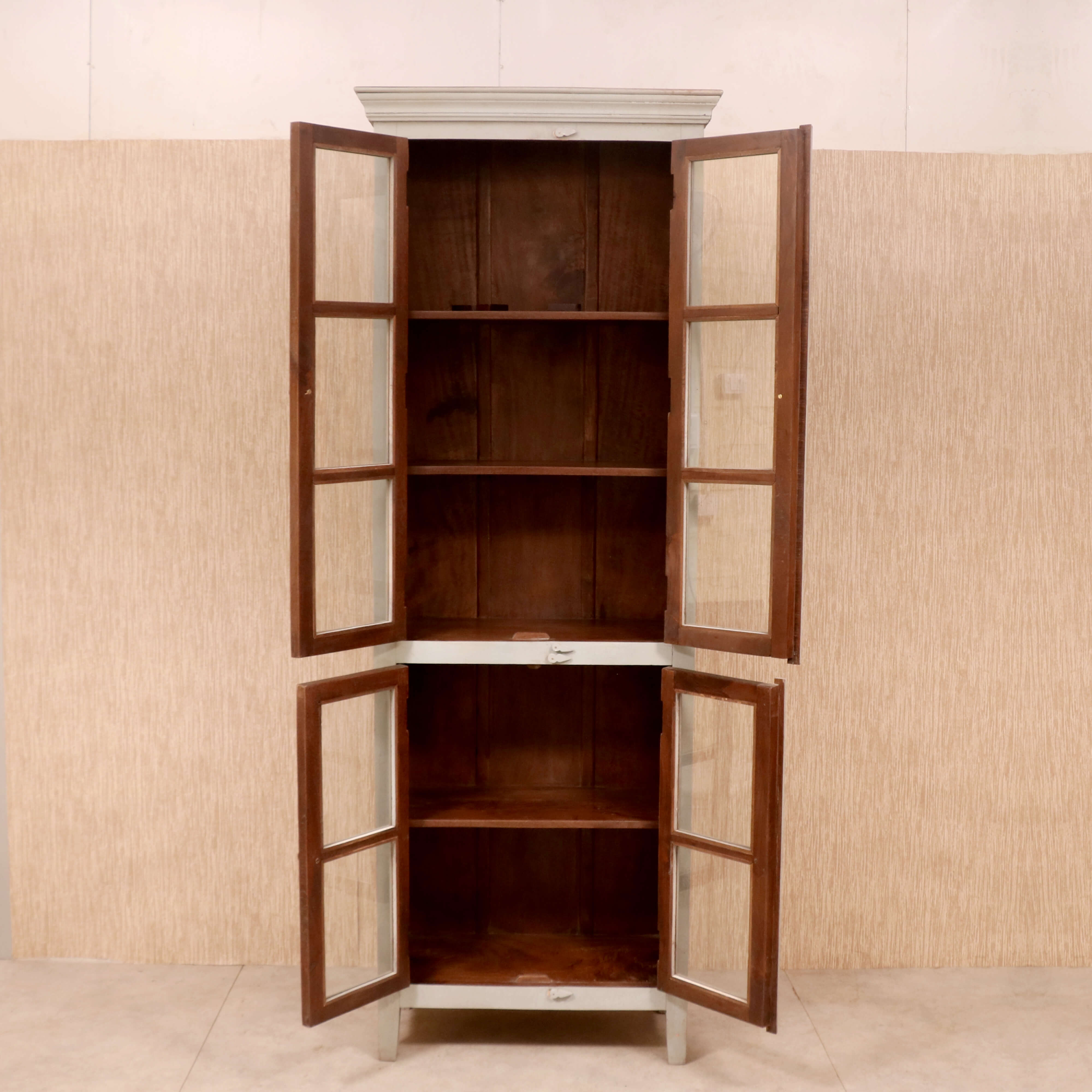Wooden Grey Long Almirah Showcase