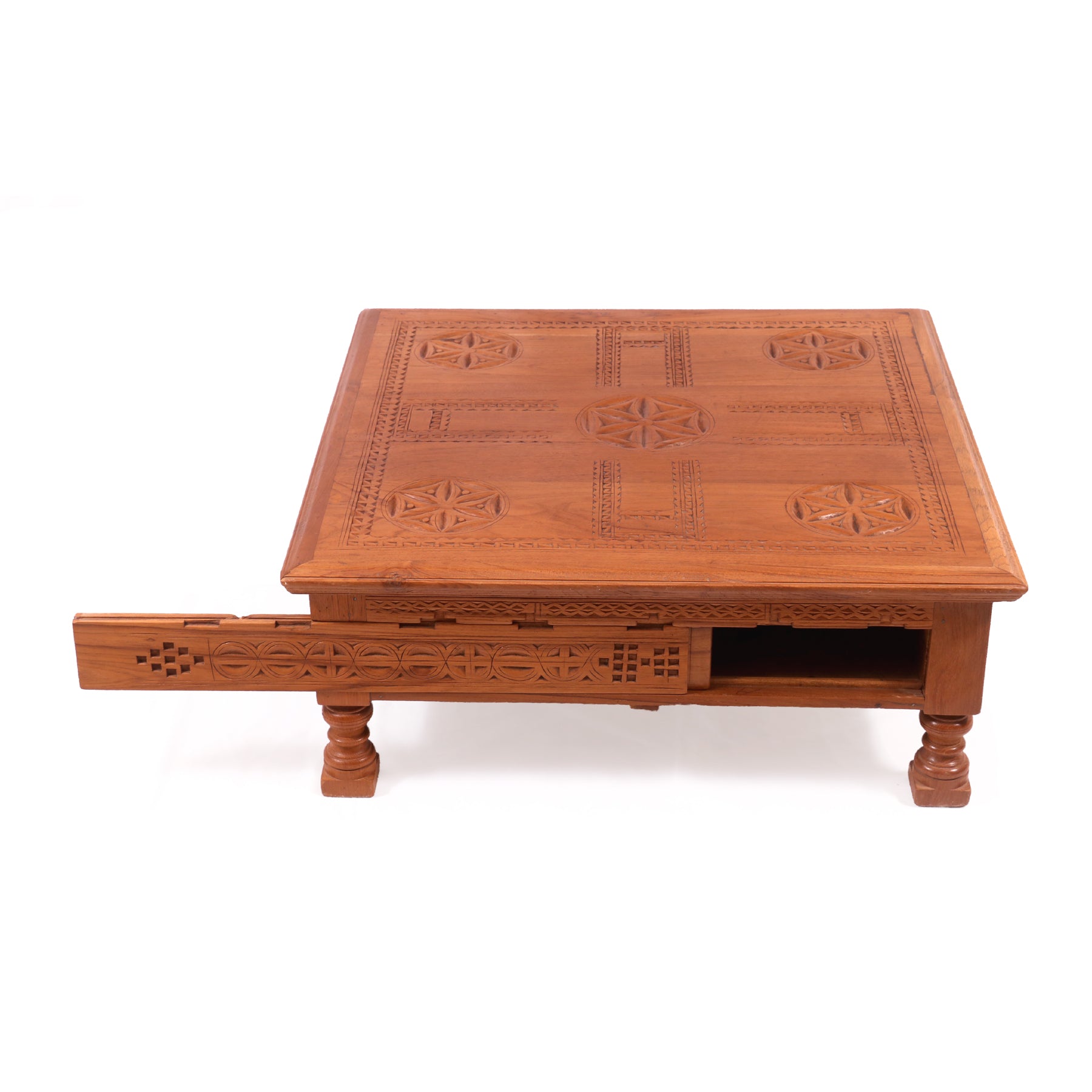 Mandala Vintage Marwari TEAK Wood Bajot Bajot