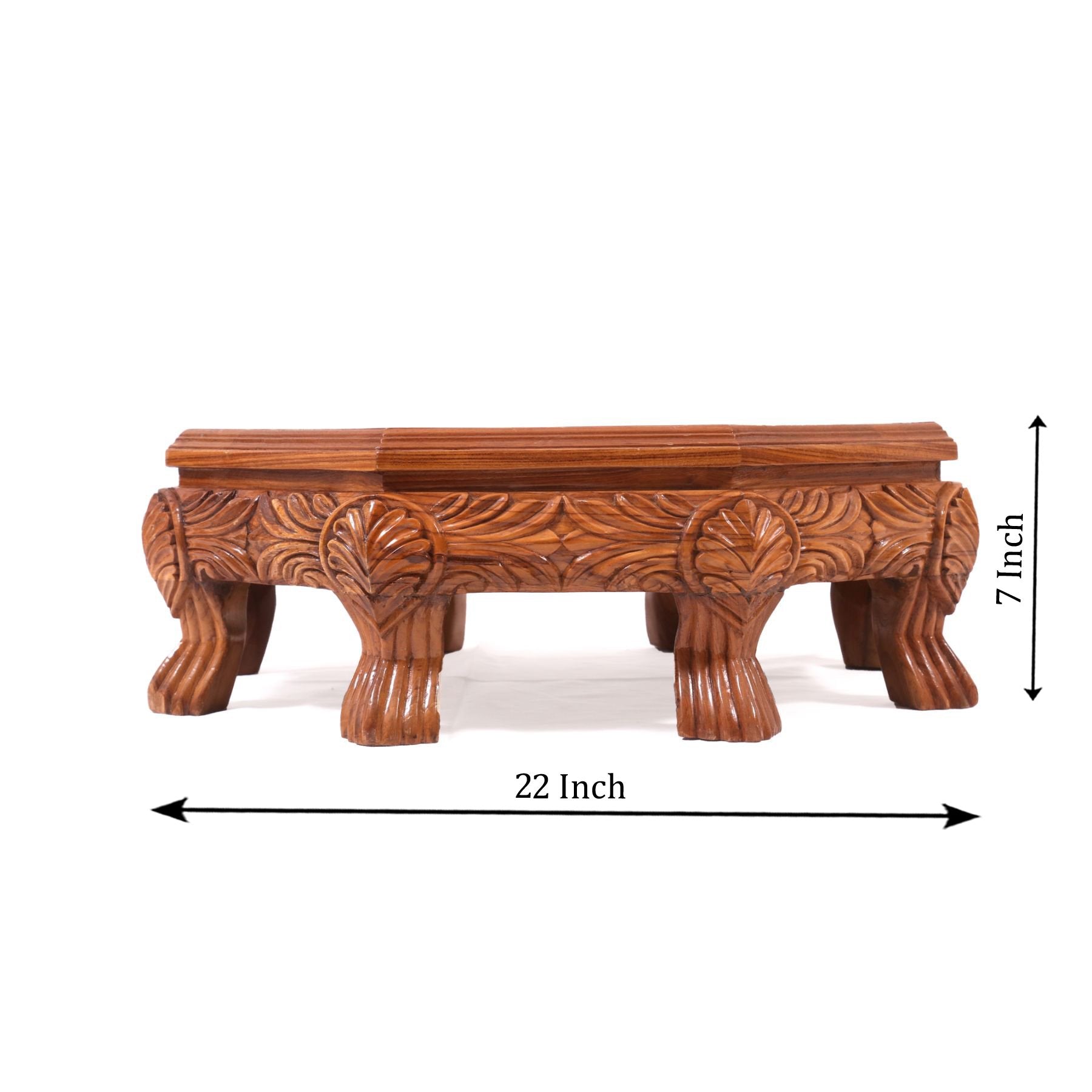 Pancha Traditional TEAK Wood Octagonal Bajot Bajot