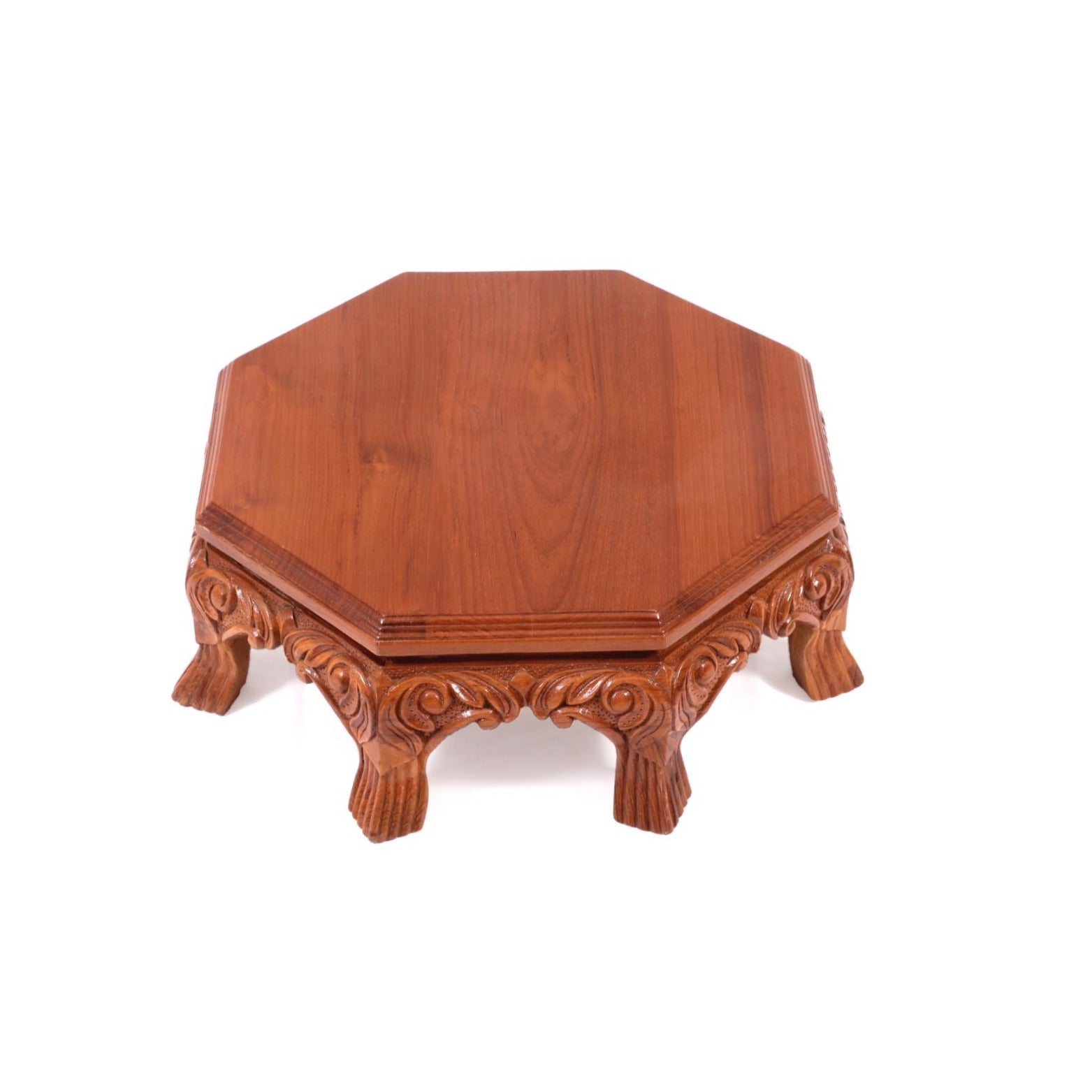 Chatvaari Traditional Teak Wood Octagonal Bajot Bajot