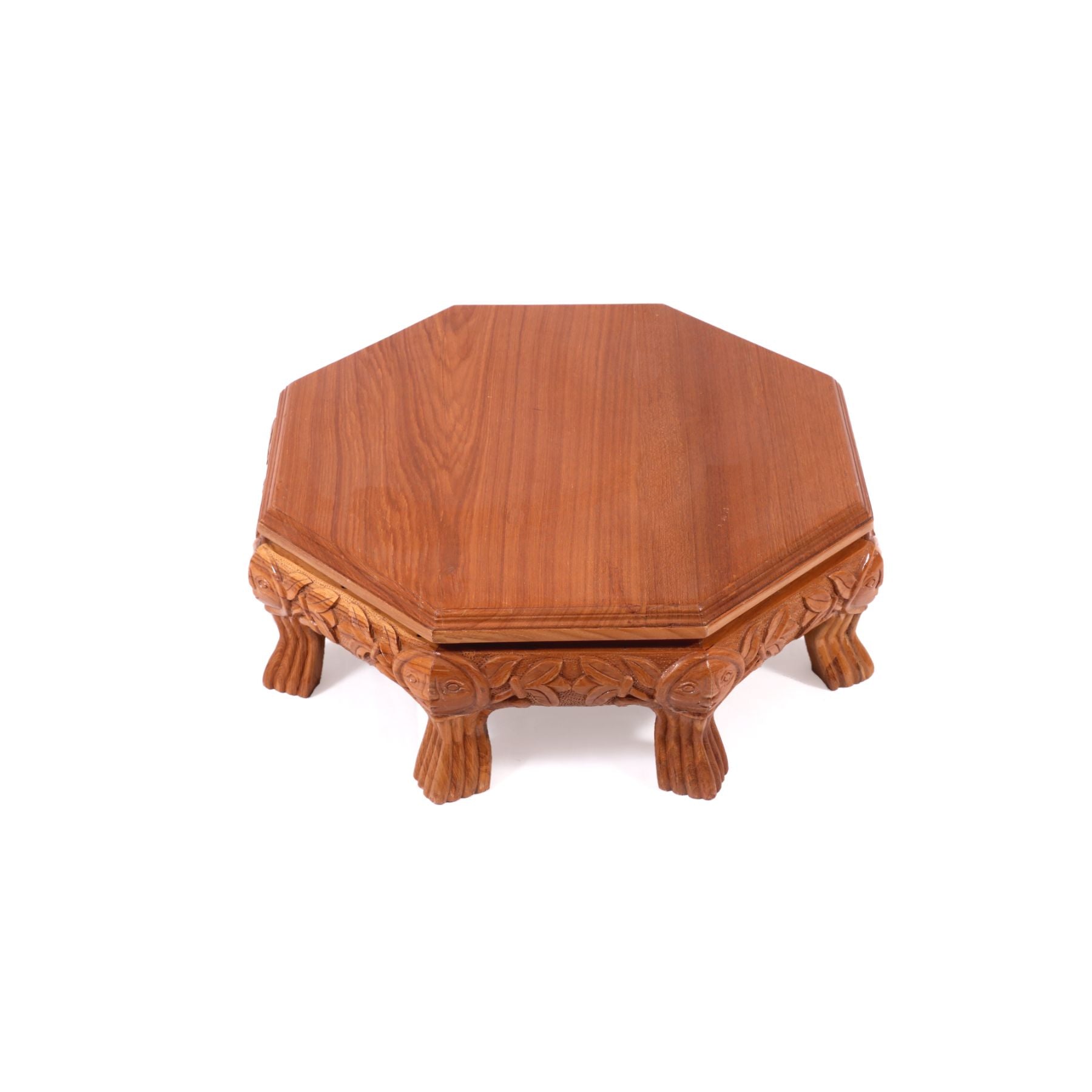 Treeni Traditional Wooden Octagonal Bajot face design Bajot