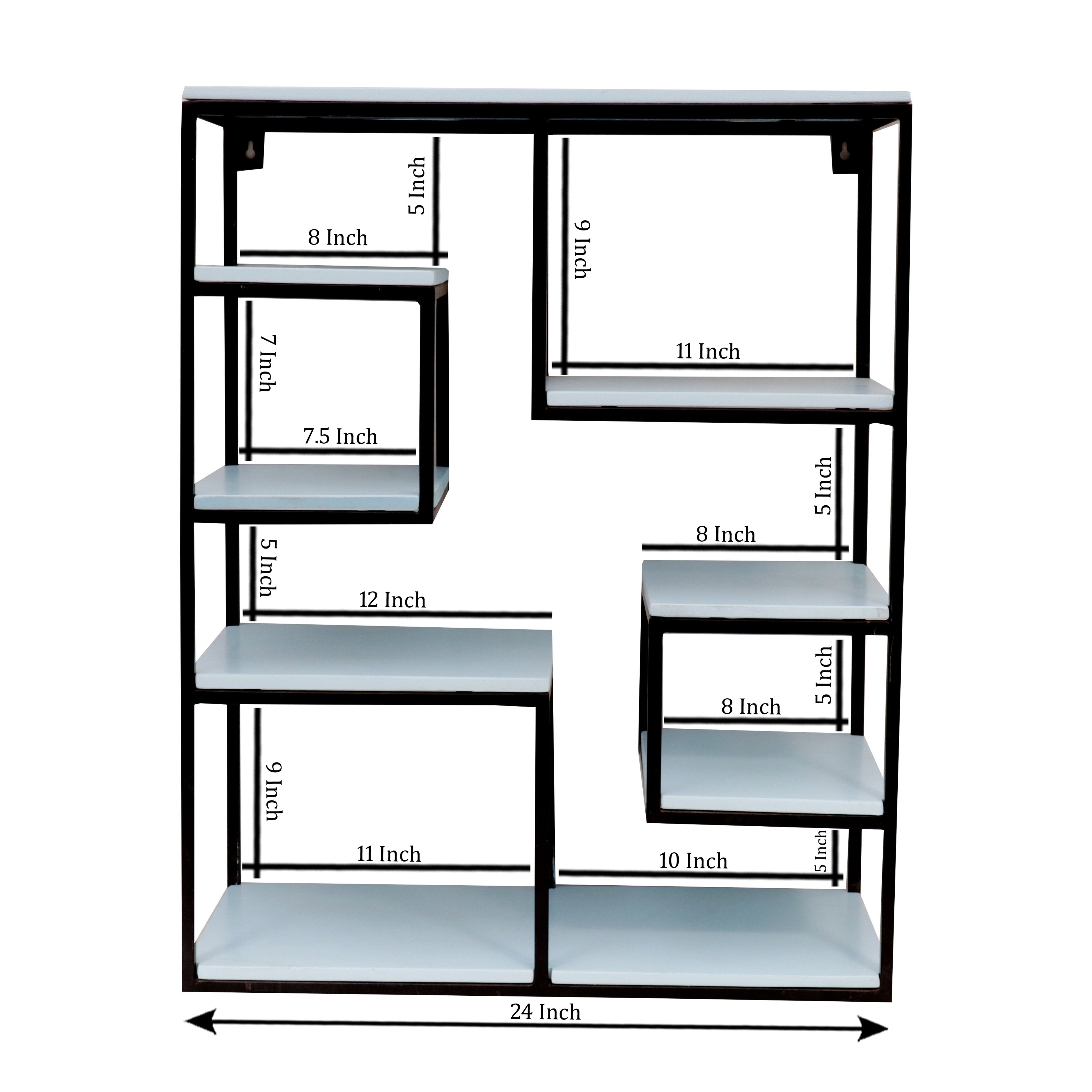 Fun Squares Iron Shelving Unit Wall Rack