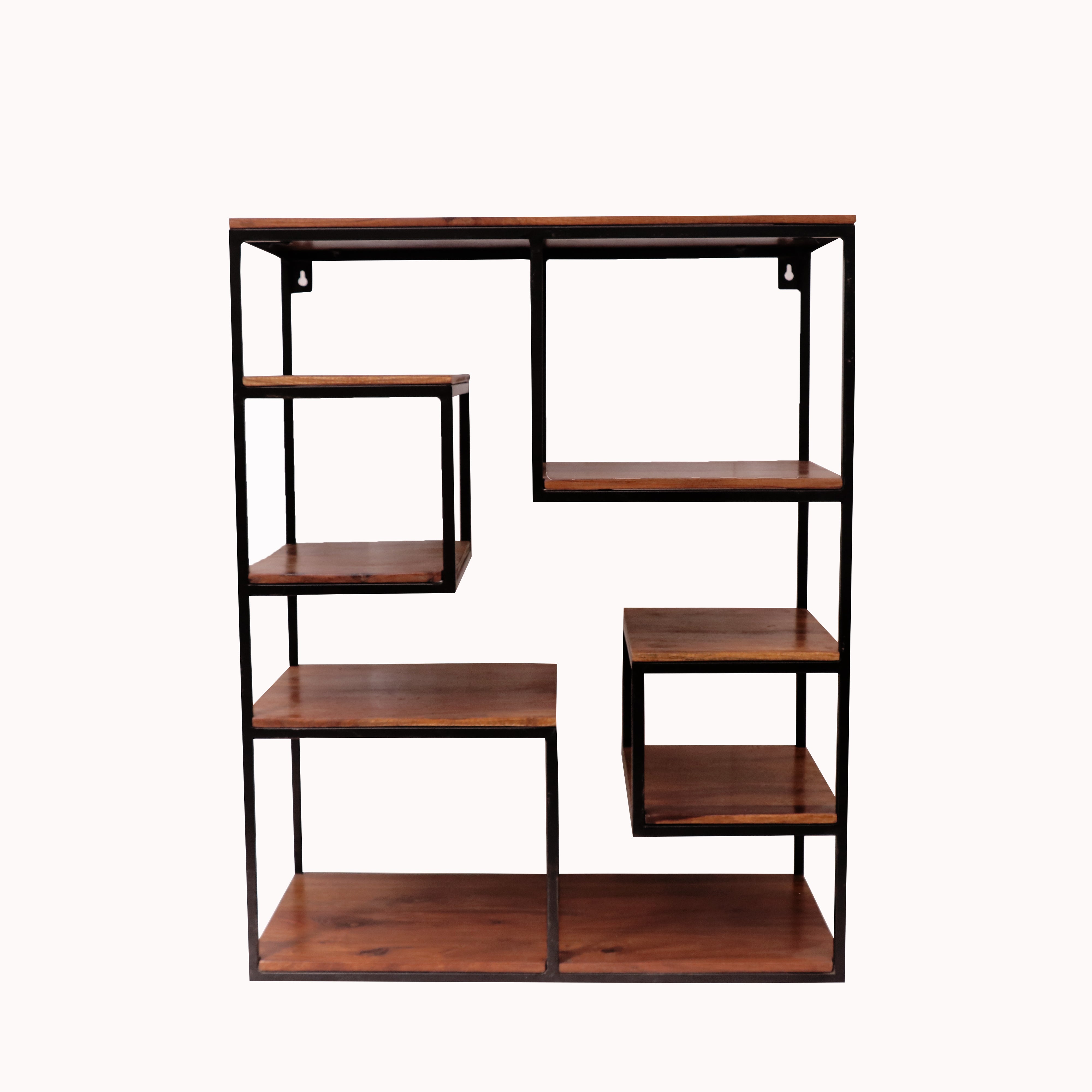 Fun Squares Iron Shelving Unit Wall Rack