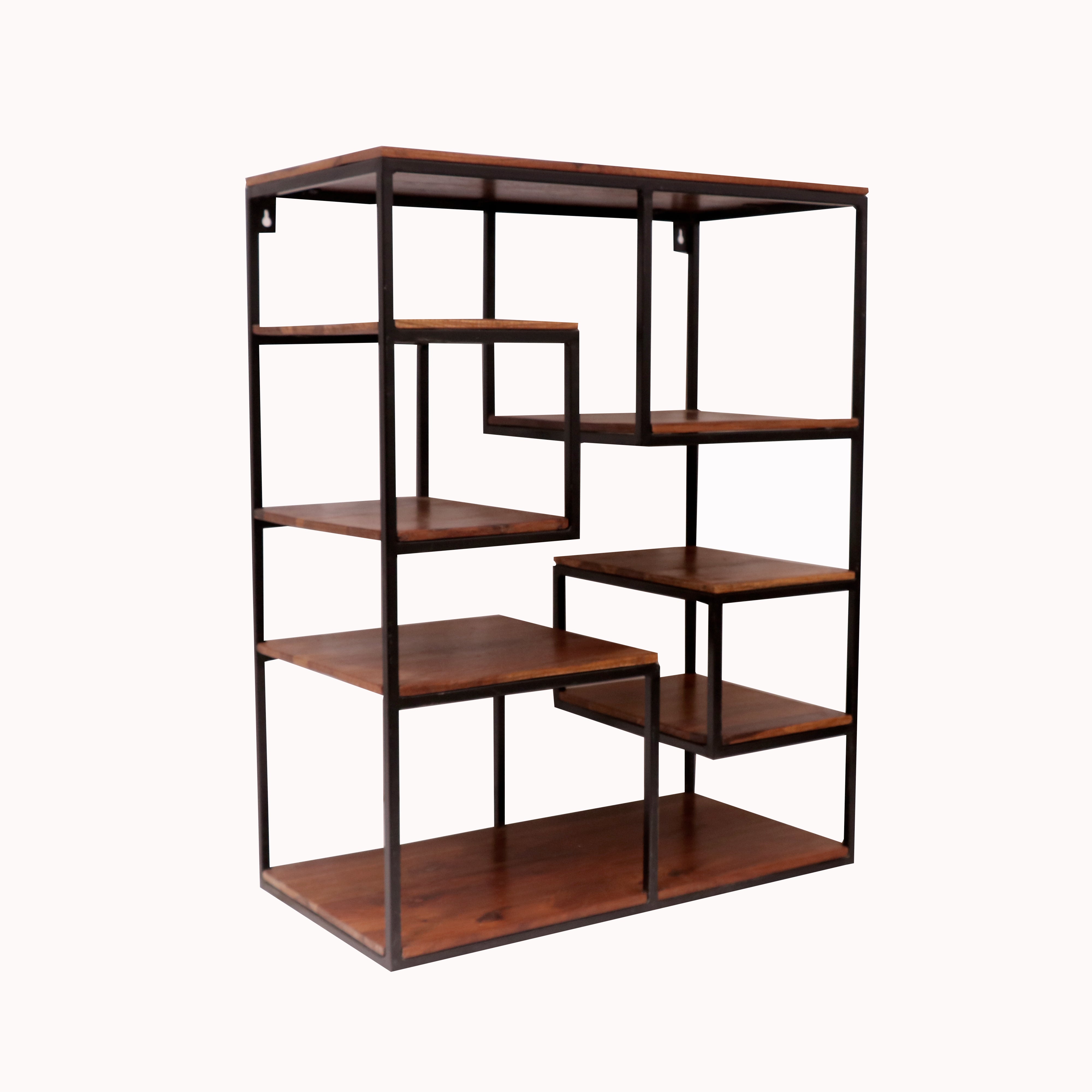 Fun Squares Iron Shelving Unit Wall Rack