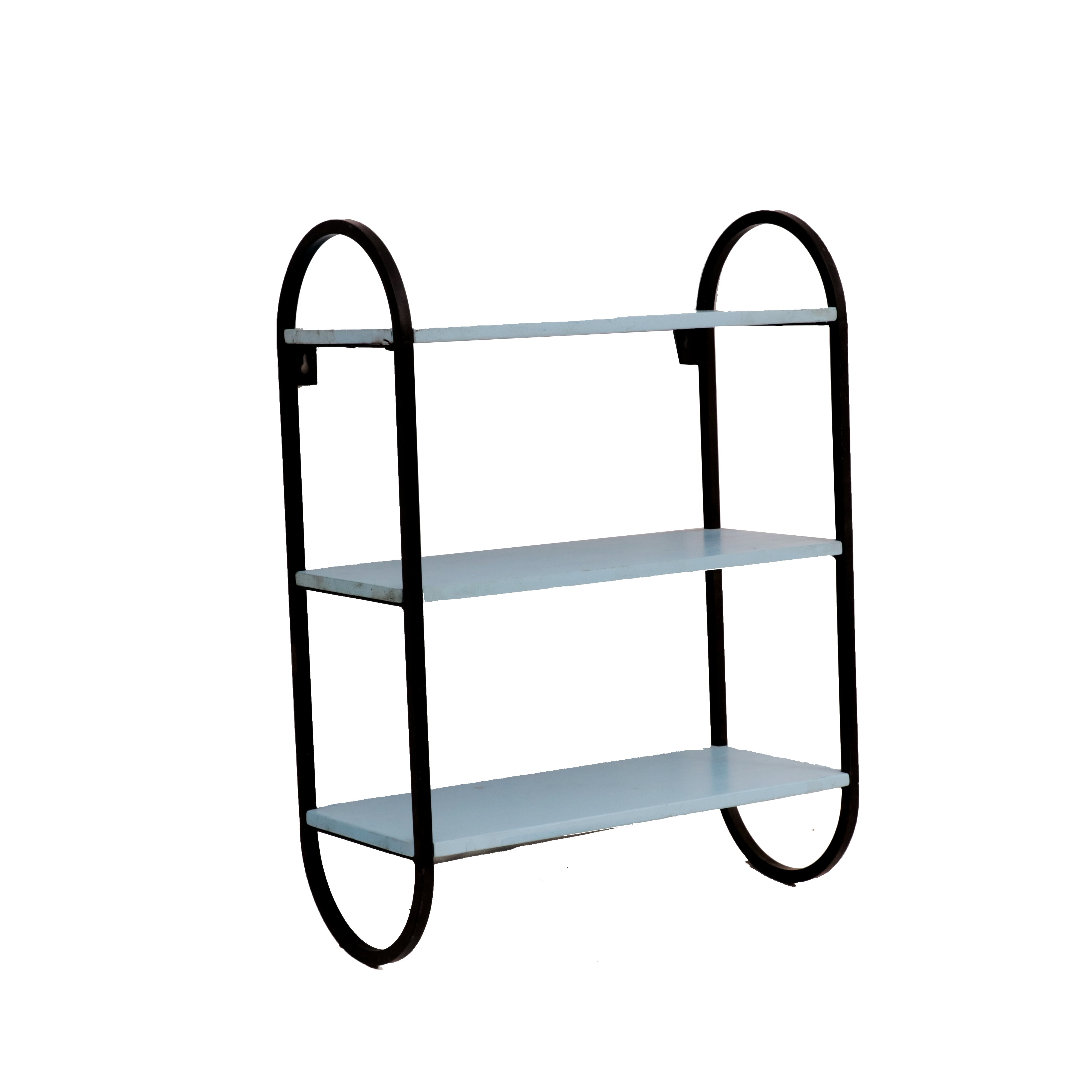 Oval Facing Frame Shelf White Wall Rack