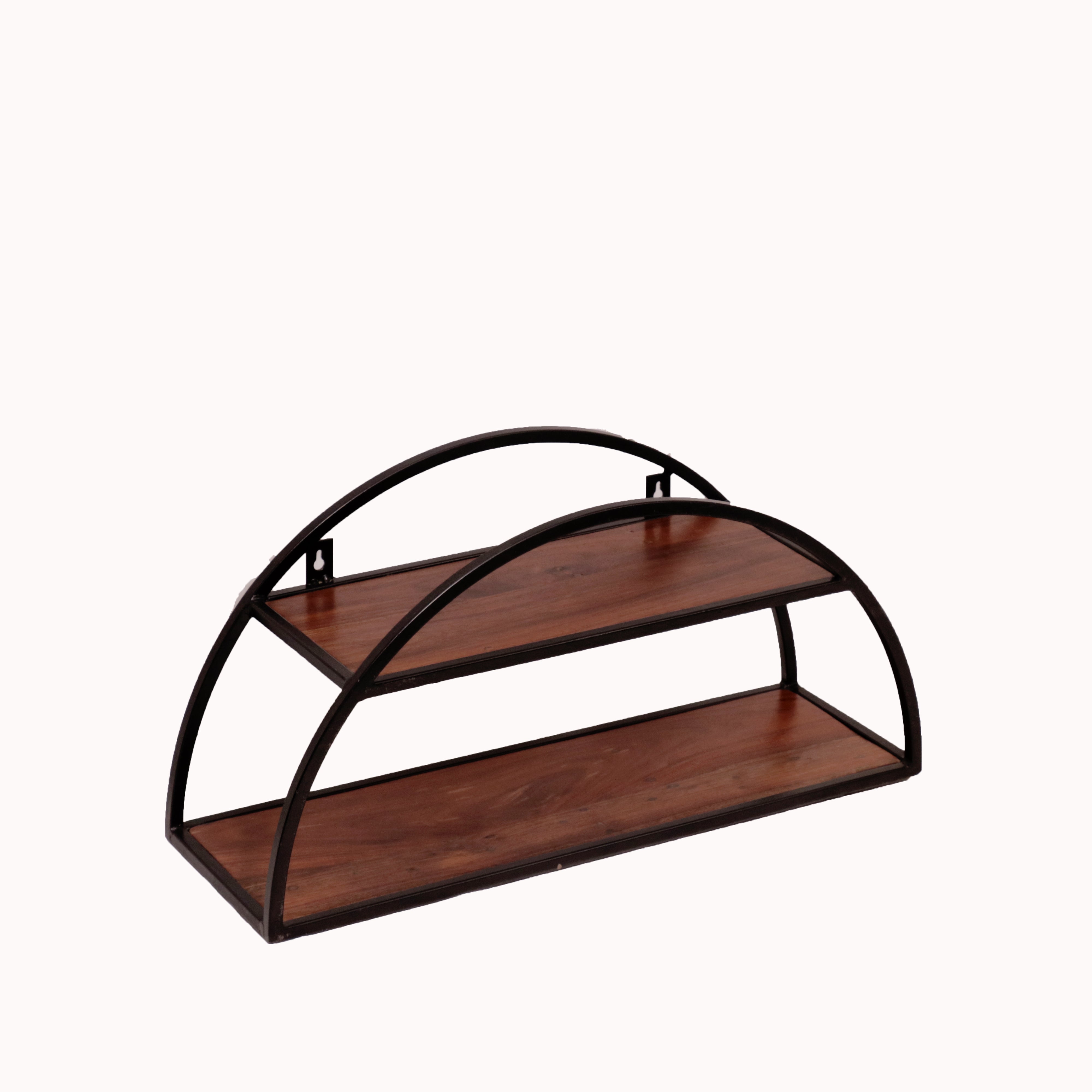 Semi Circle Floating Shelf Wall Rack
