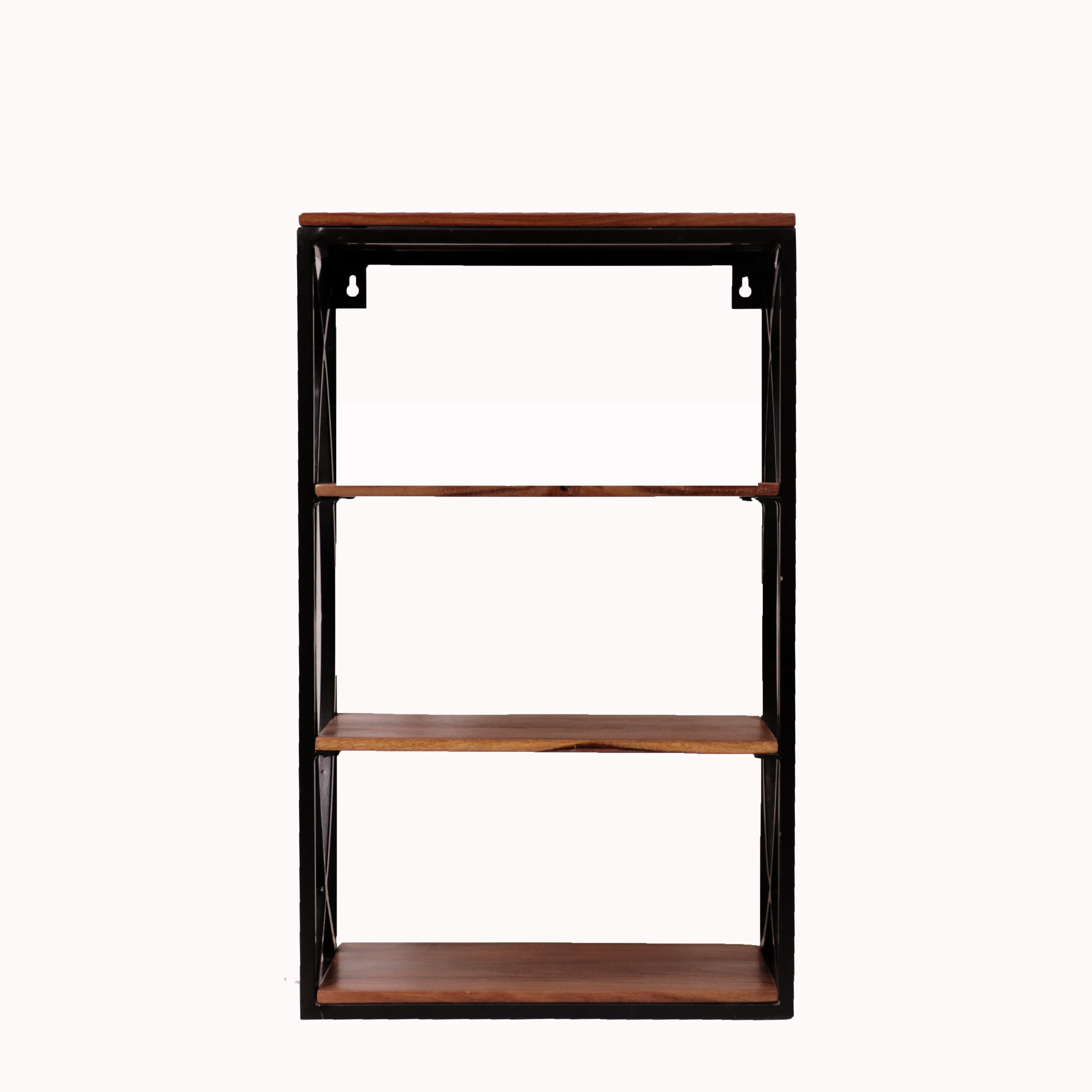 Fish Grill Wooden Shelf Wall Rack