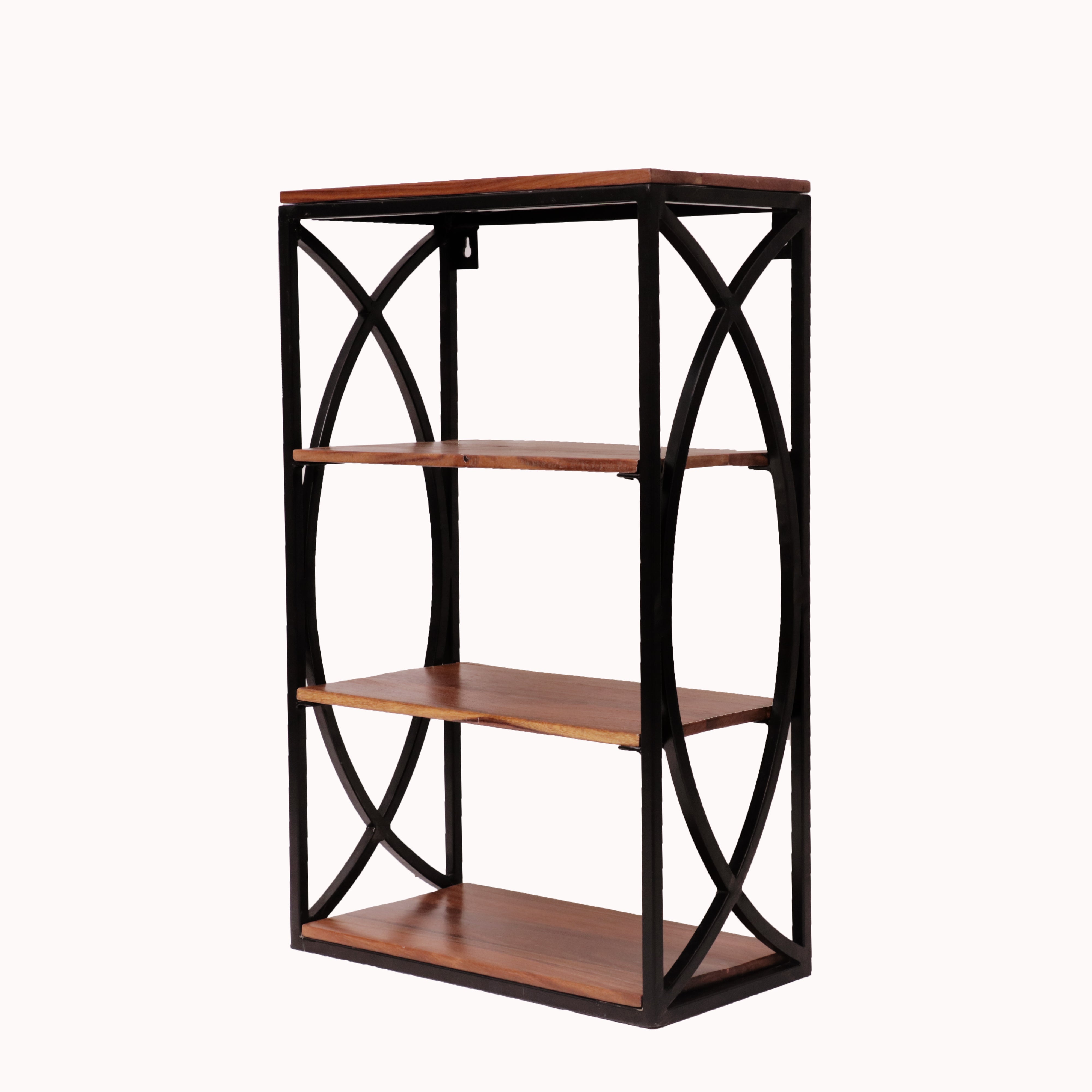 Fish Grill Wooden Shelf Wall Rack