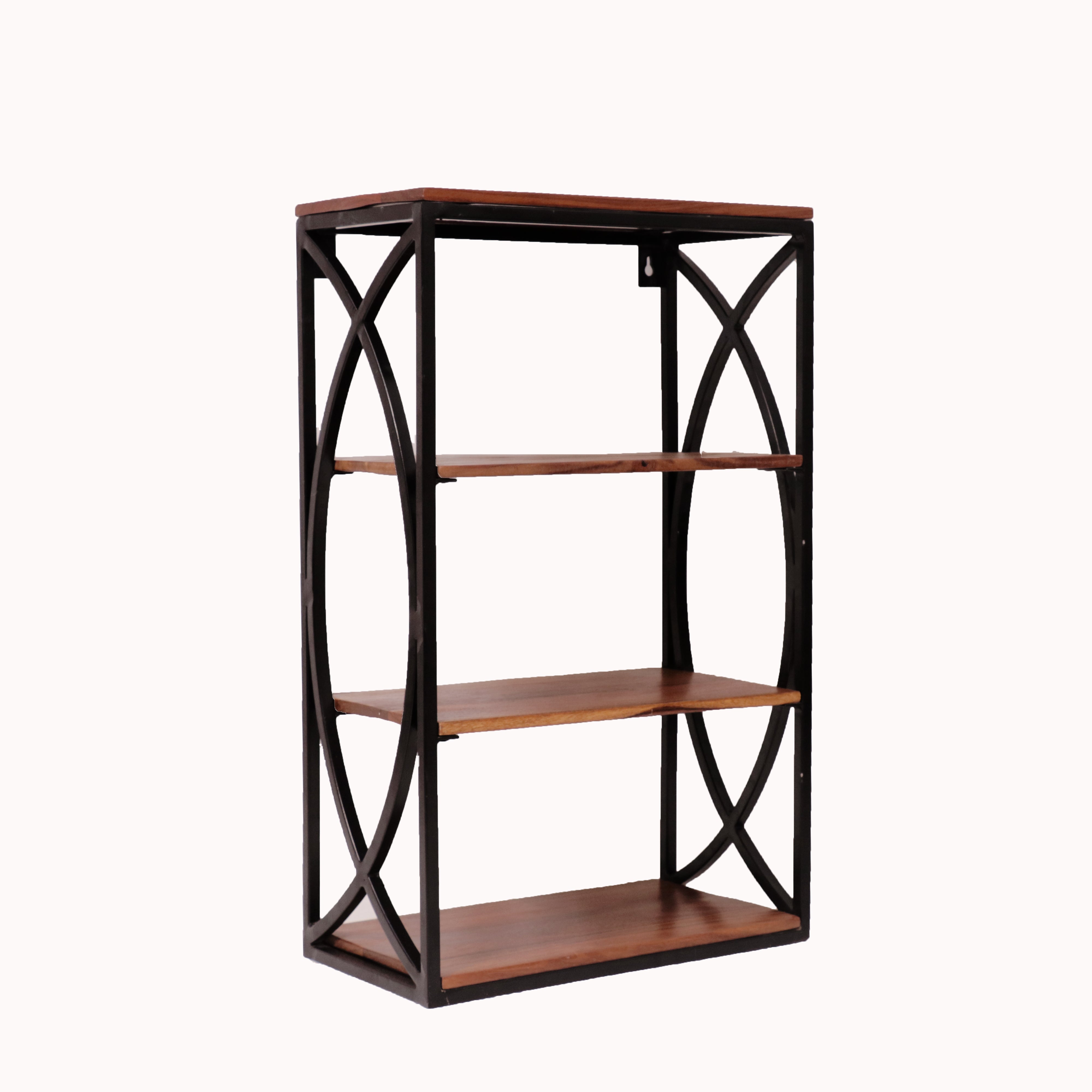 Fish Grill Wooden Shelf Wall Rack