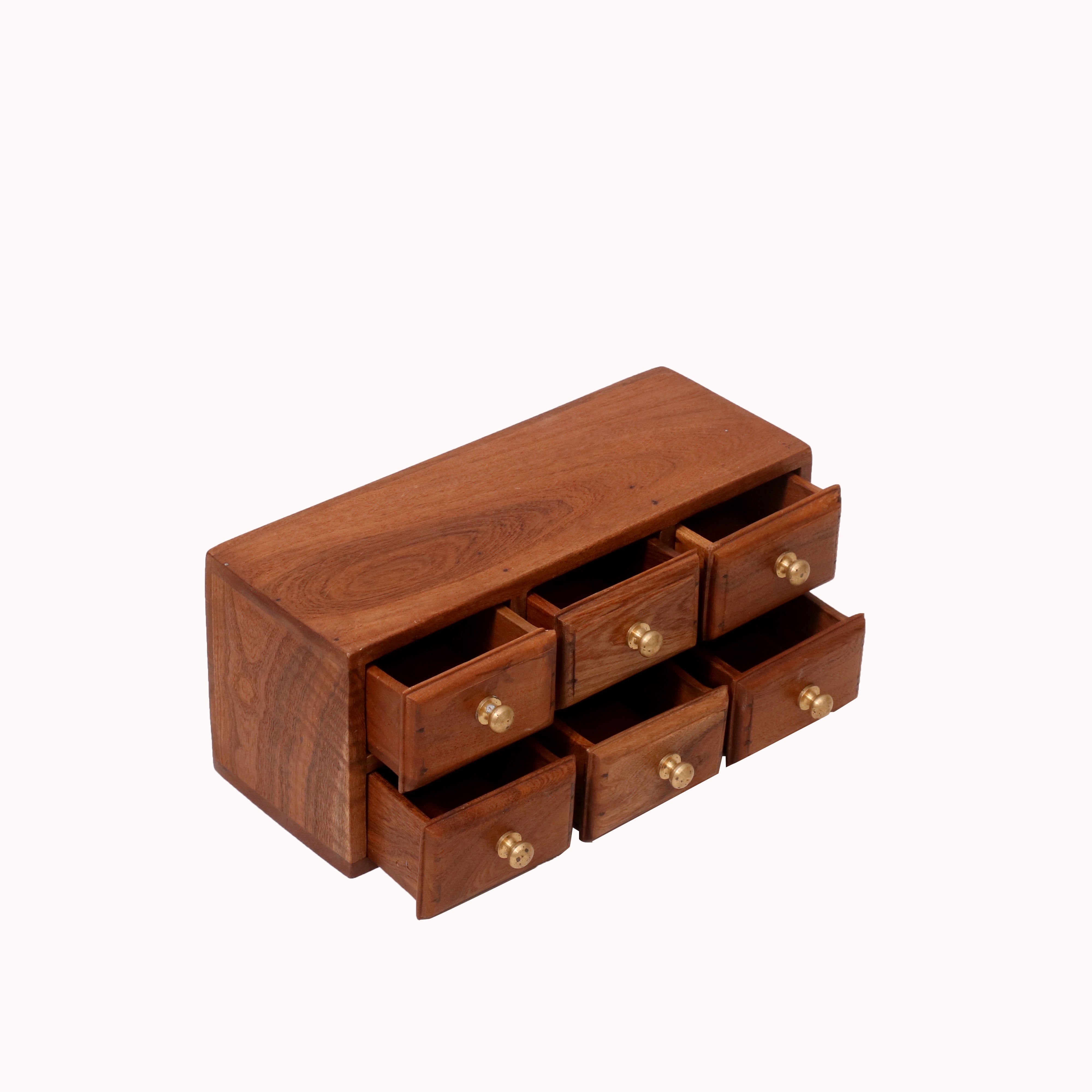 Charming Six Drawer Piece Desk Organizer