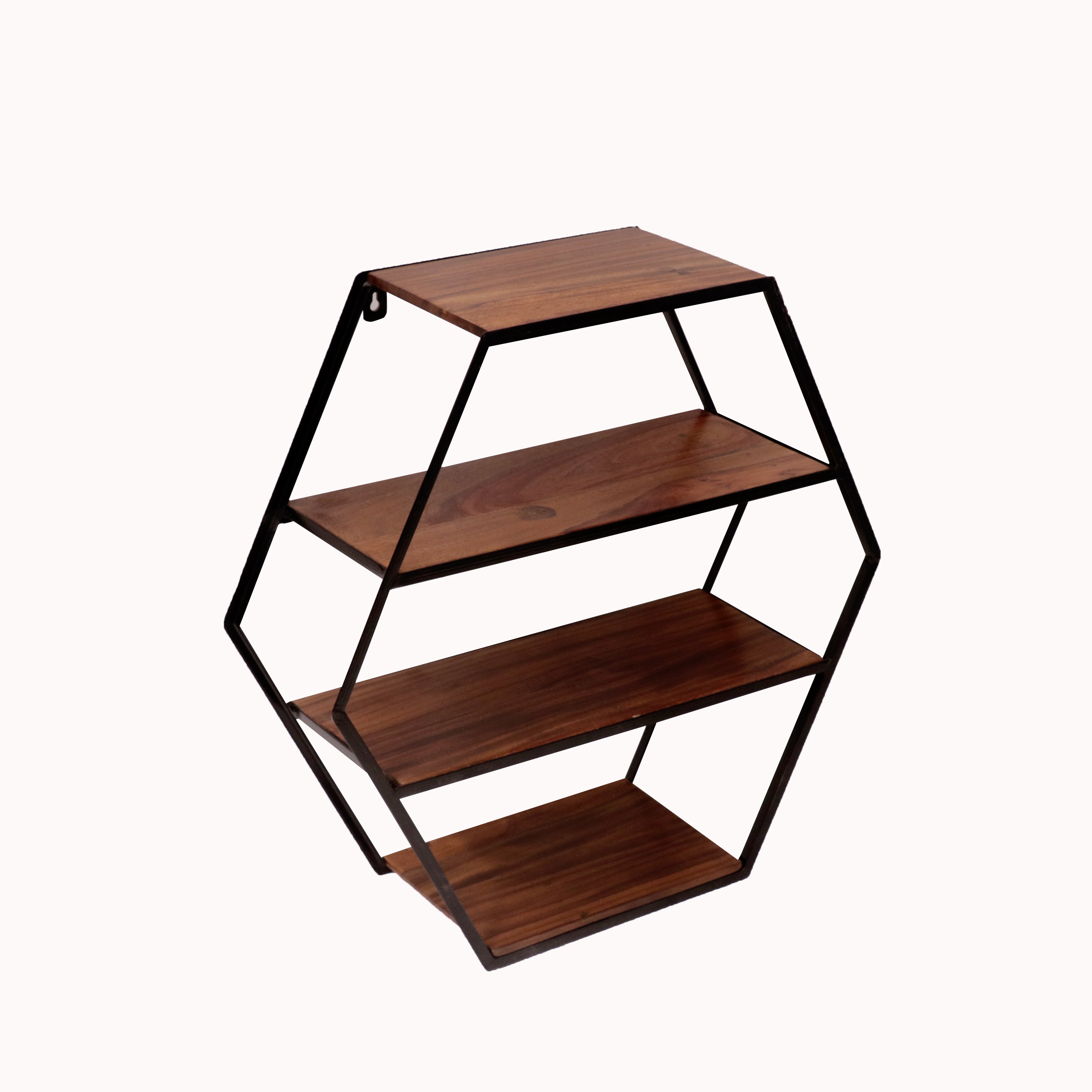 Flattened Diamond Shelf Wall Rack