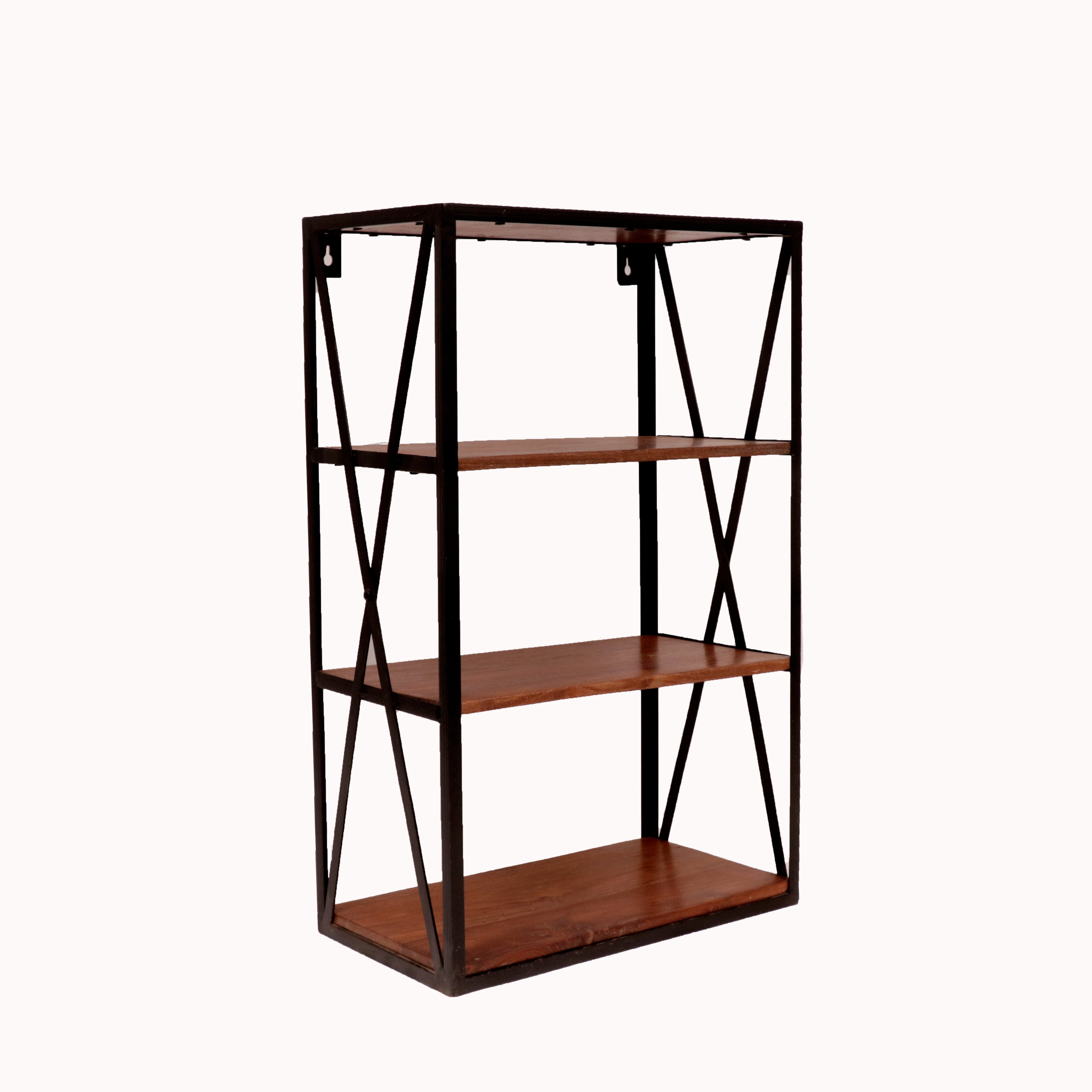 Sturdy Criss Cross Shelf Wall Rack