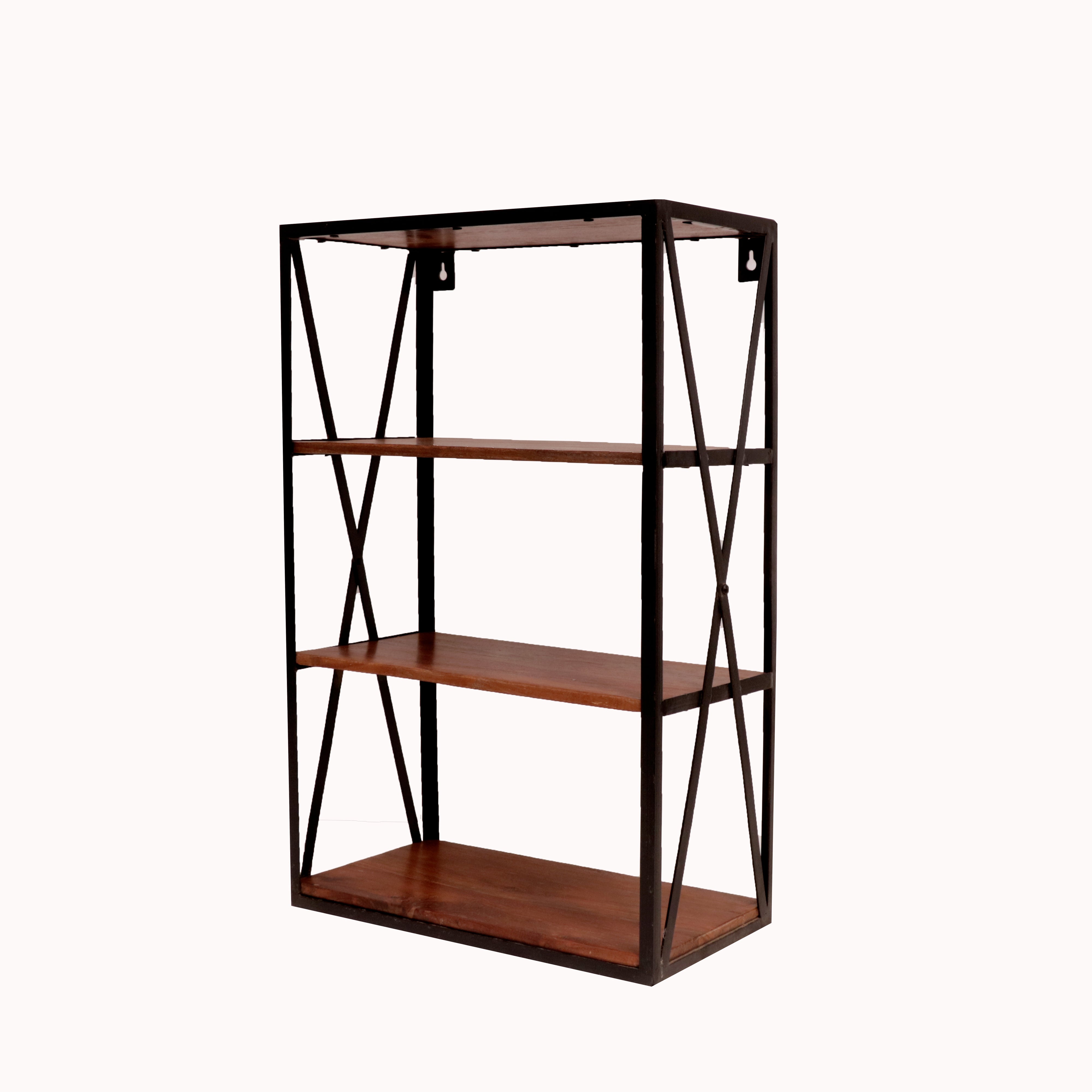 Sturdy Criss Cross Shelf Wall Rack