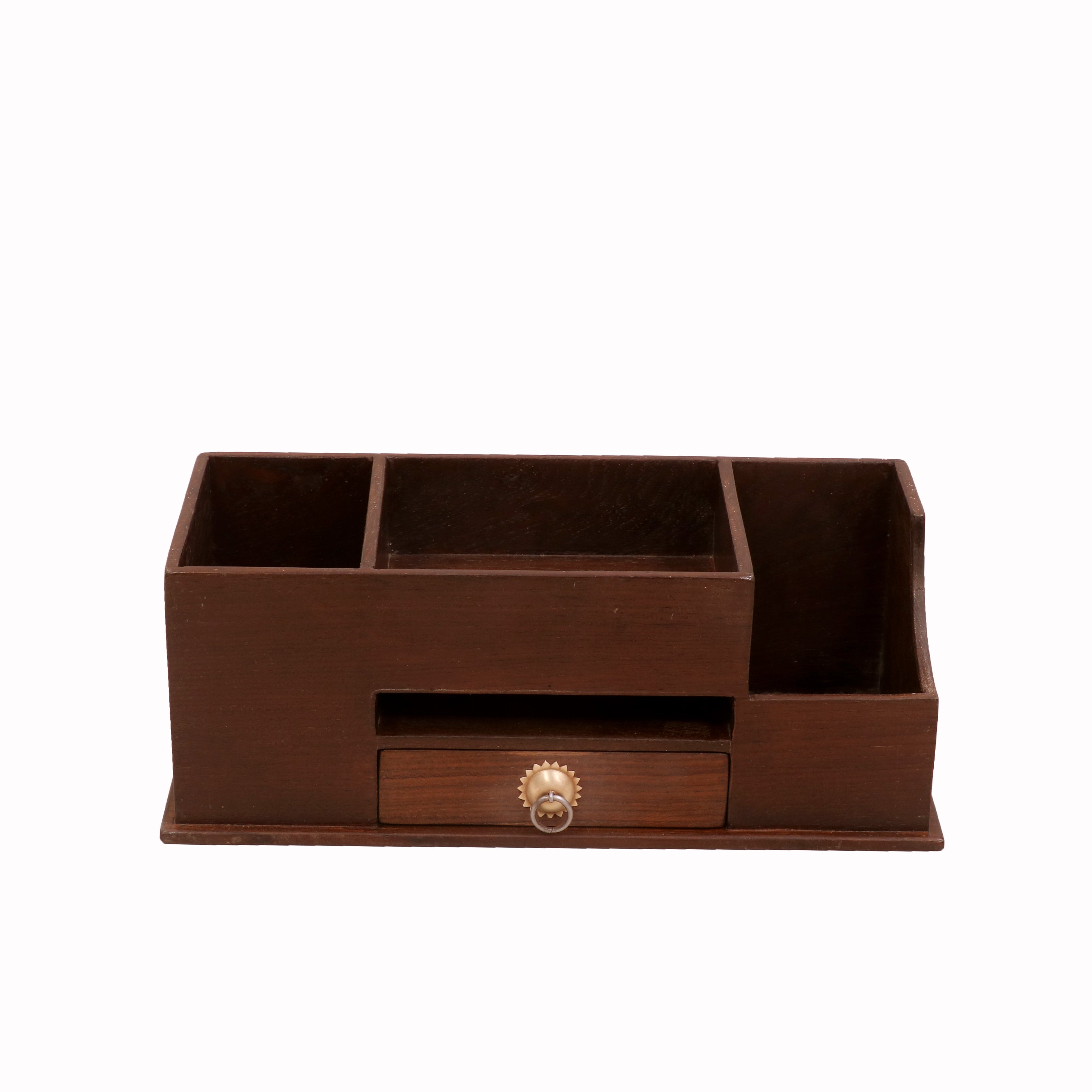 Small Sleek Holder and Drawer Set Desk Organizer