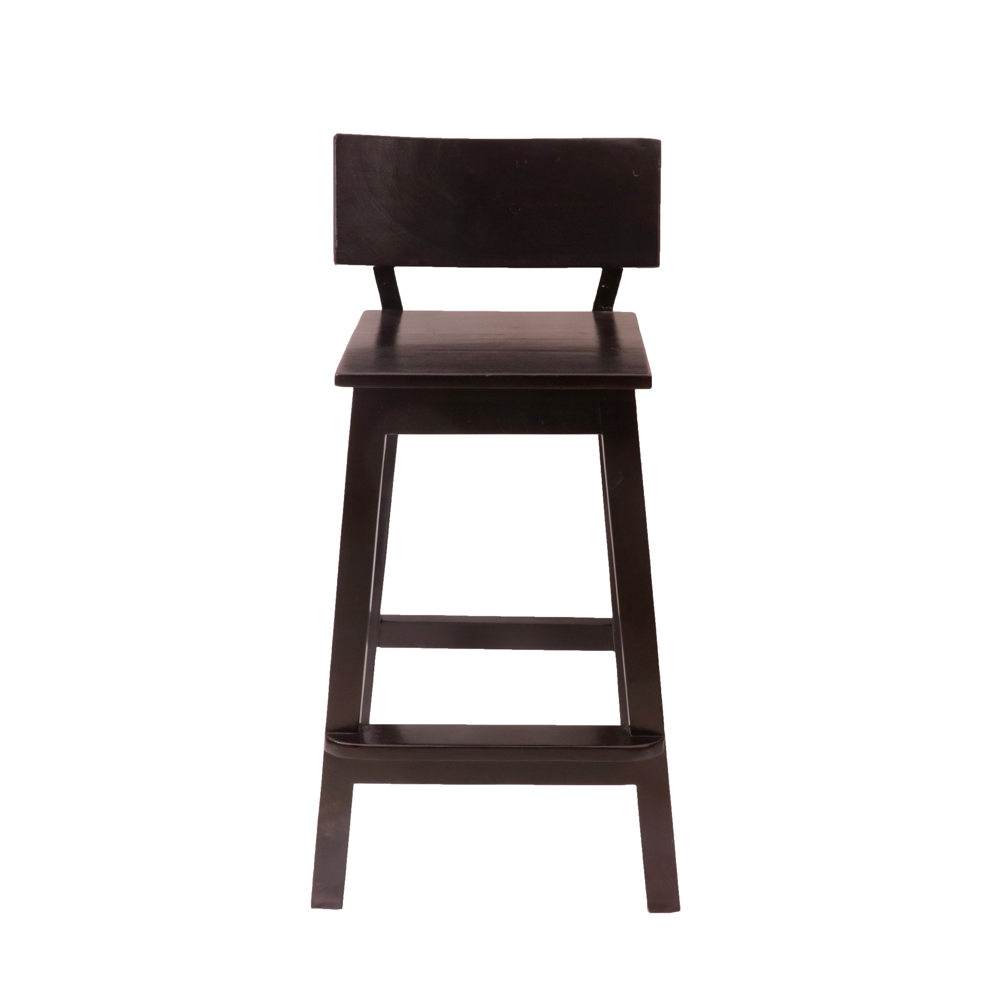 Classic Black Long Heighted Handmade Wooden Bar Chair Bar Stool