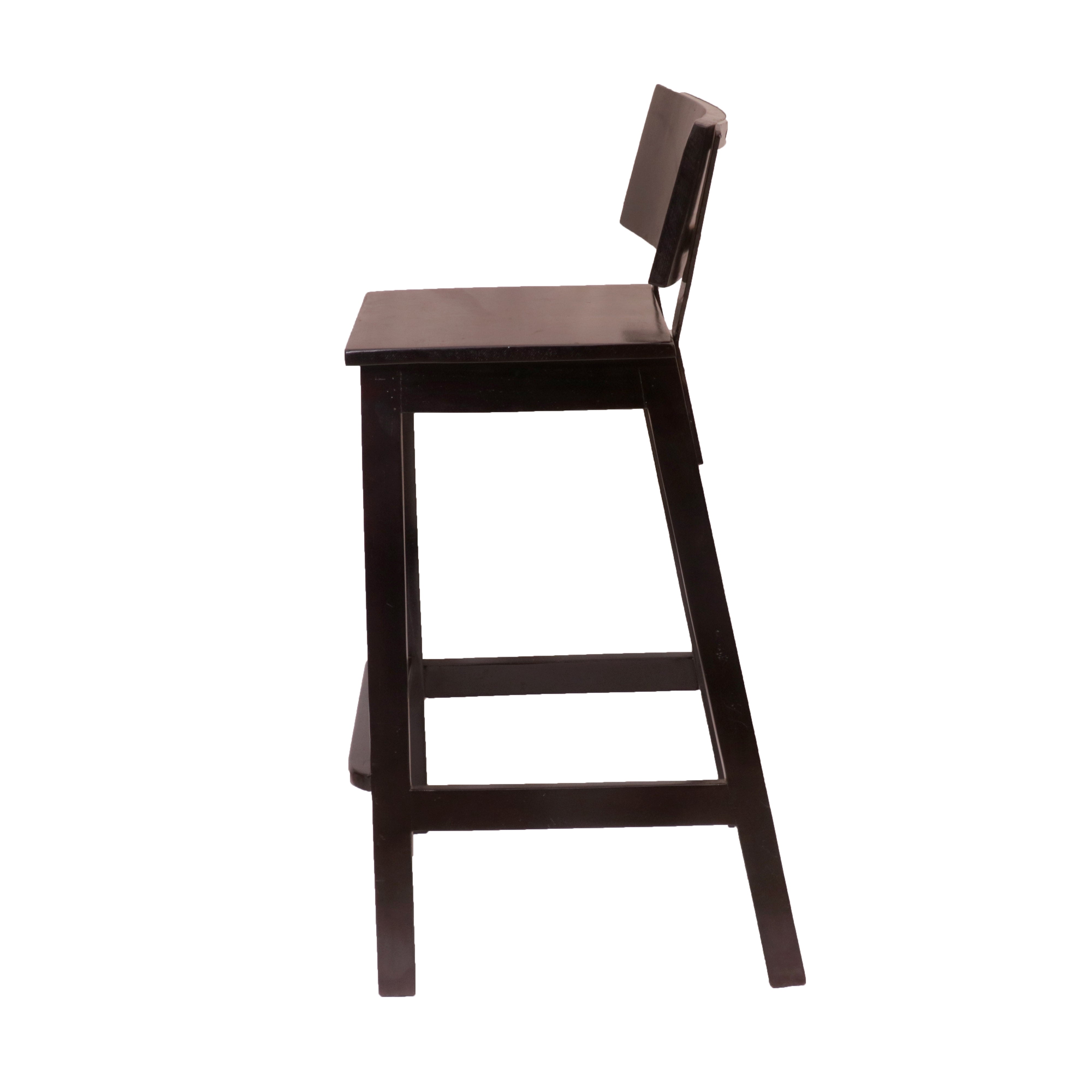 Classic Black Long Heighted Handmade Wooden Bar Chair Bar Stool