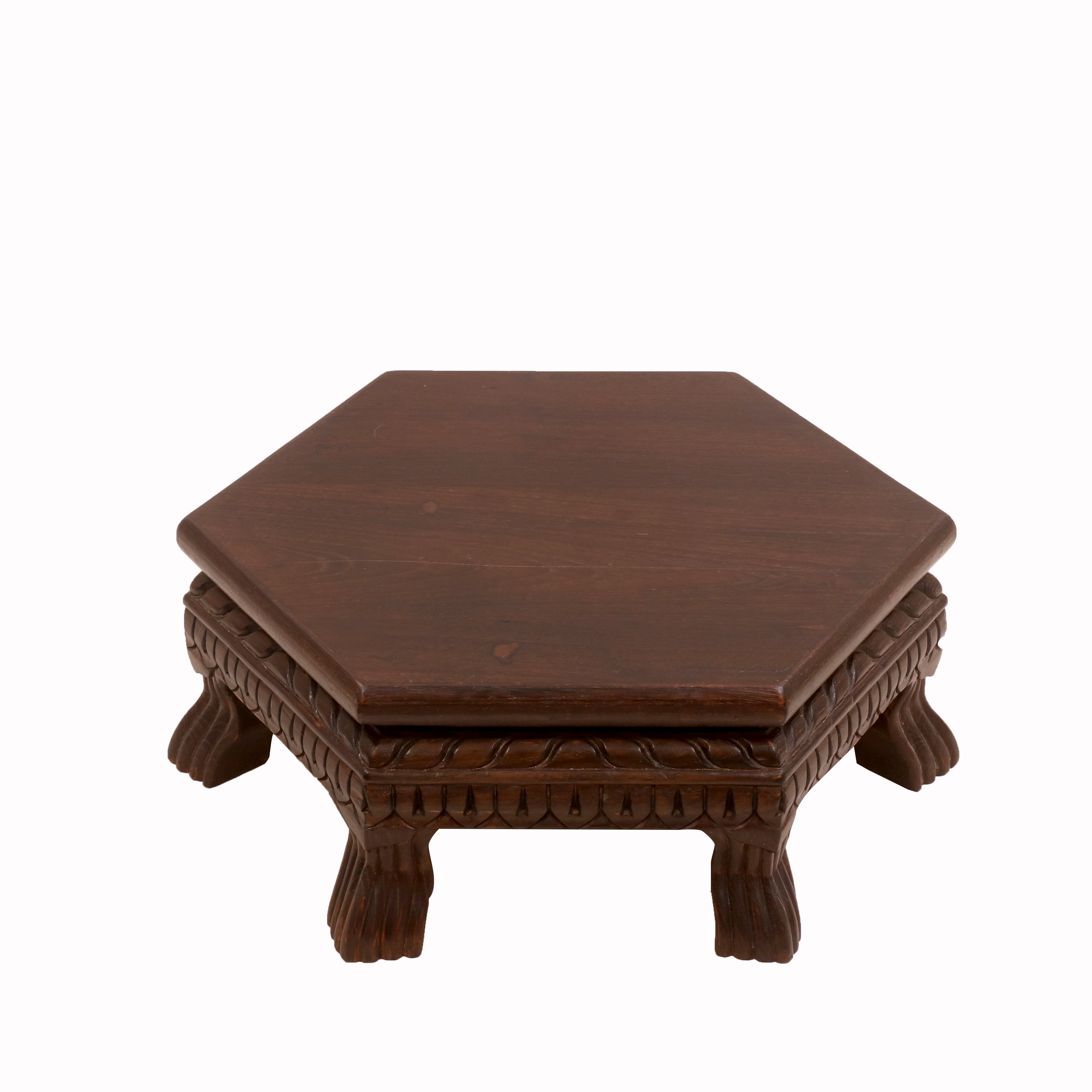 Wreath Style Mahogany Dark Style Teak Wood Bajot Bajot