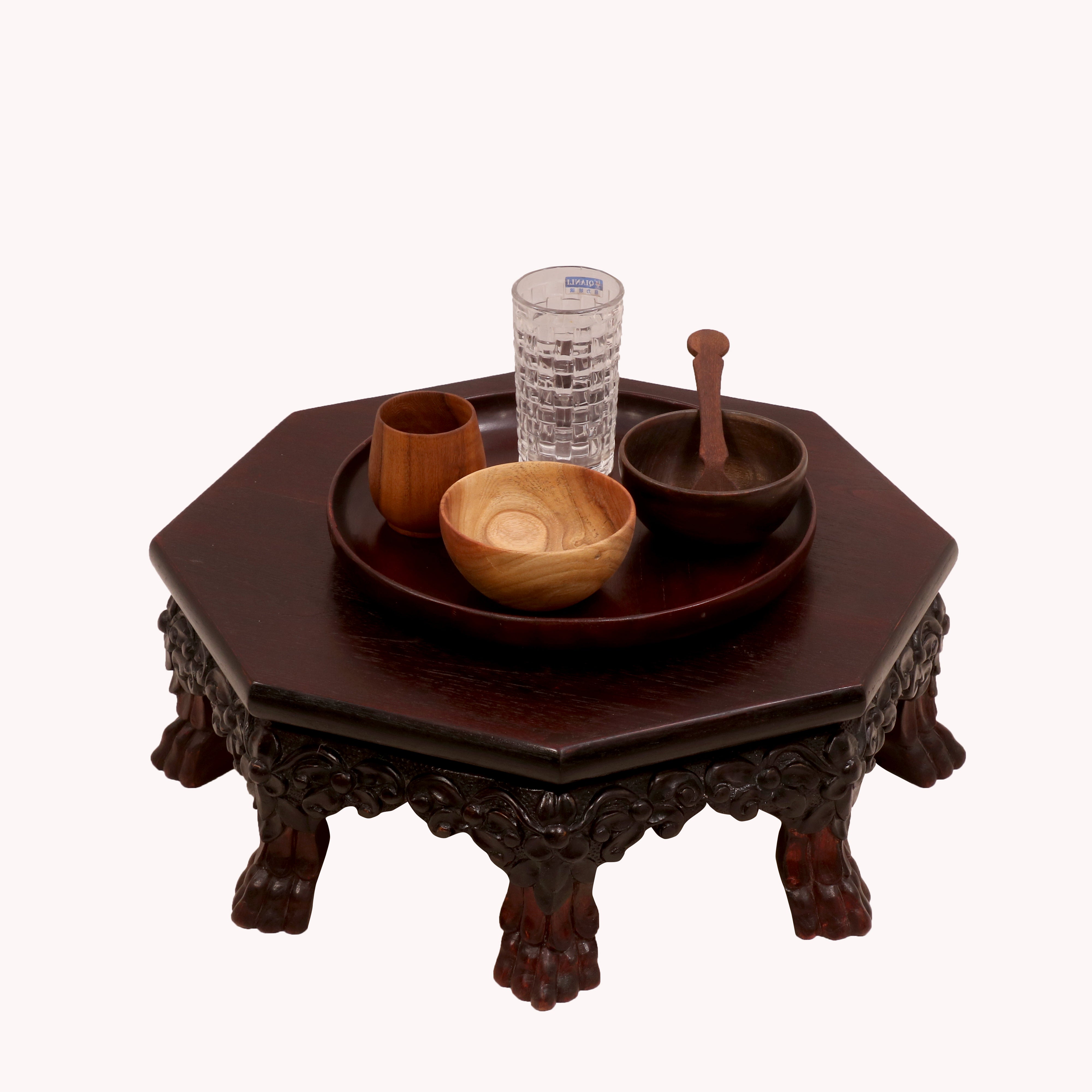 Rich Carved Wooden Bajot Bajot