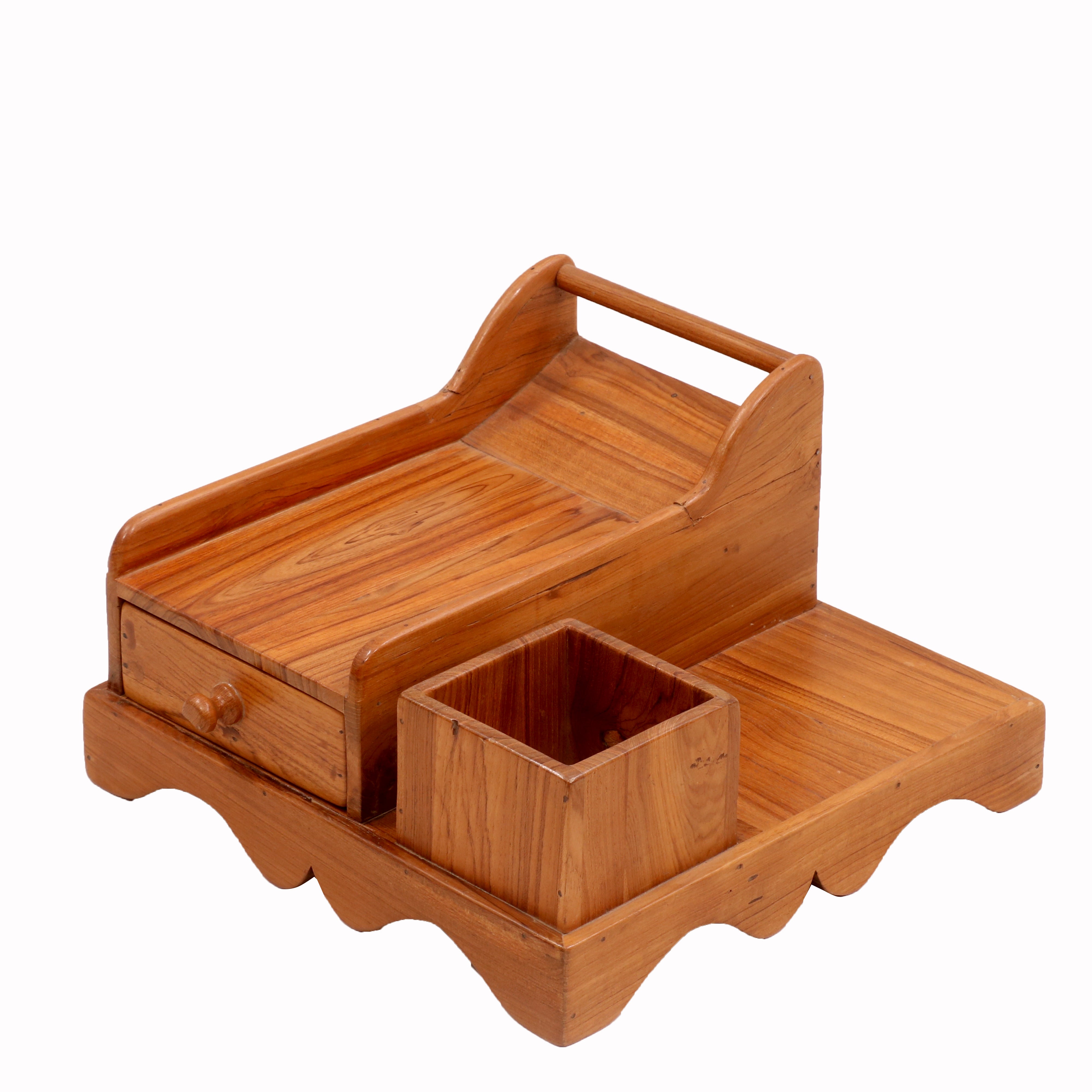 Classic Cultured Handmade Wooden Desk Organizer Desk Organizer