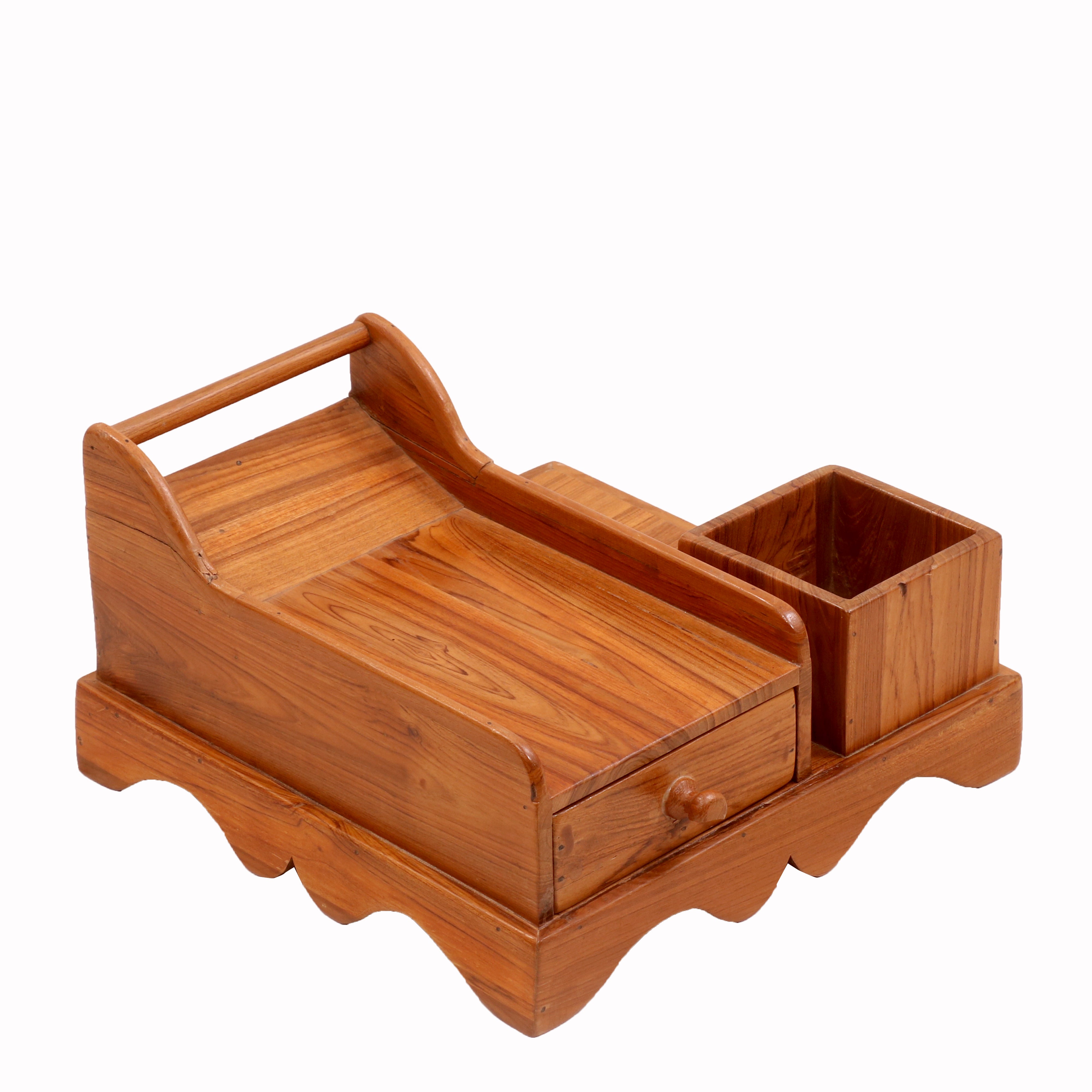 Classic Cultured Handmade Wooden Desk Organizer Desk Organizer