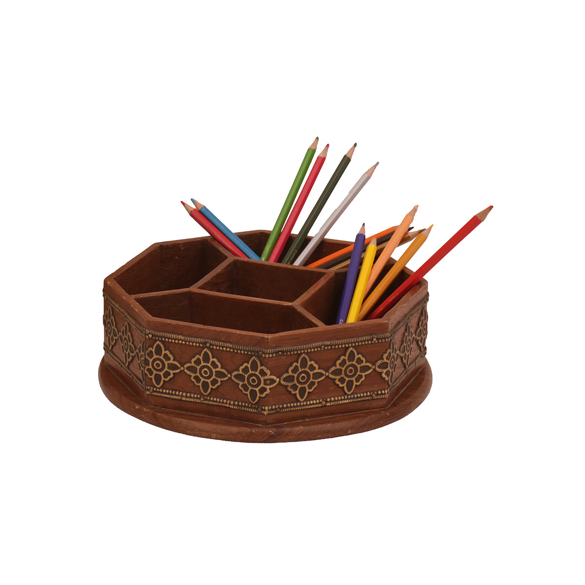 Wooden Diamond-Shaped Desk Organizer Desk Organizer